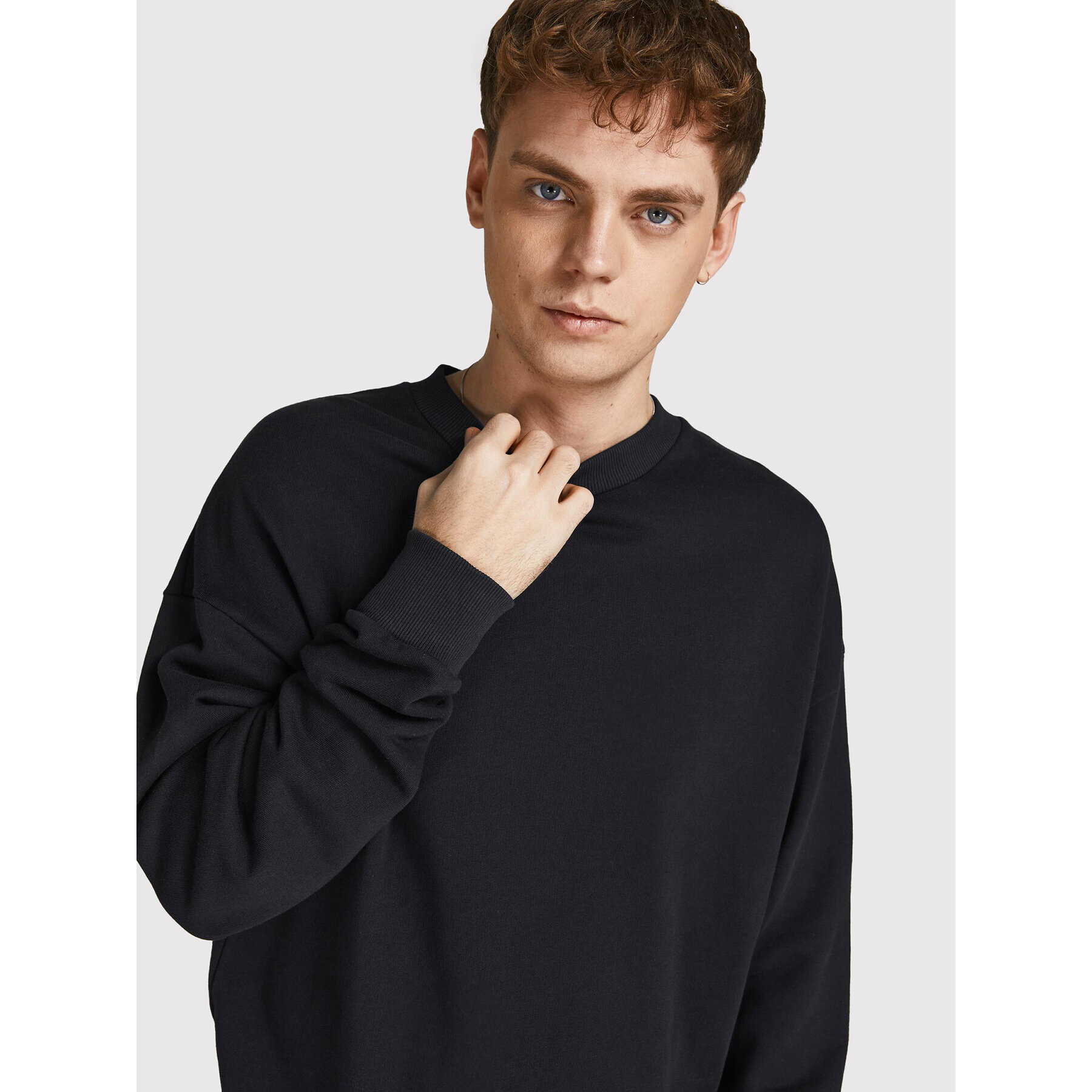 Jack&Jones Суитшърт Blakam 12206439 Черен Oversize - Pepit.bg