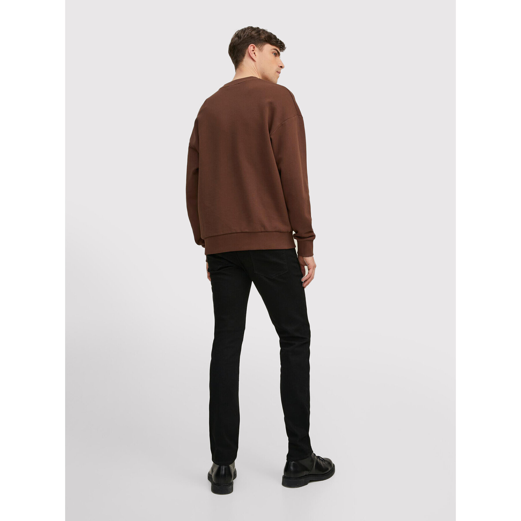 Jack&Jones PREMIUM Суитшърт Blakam 12206439 Кафяв Oversize - Pepit.bg