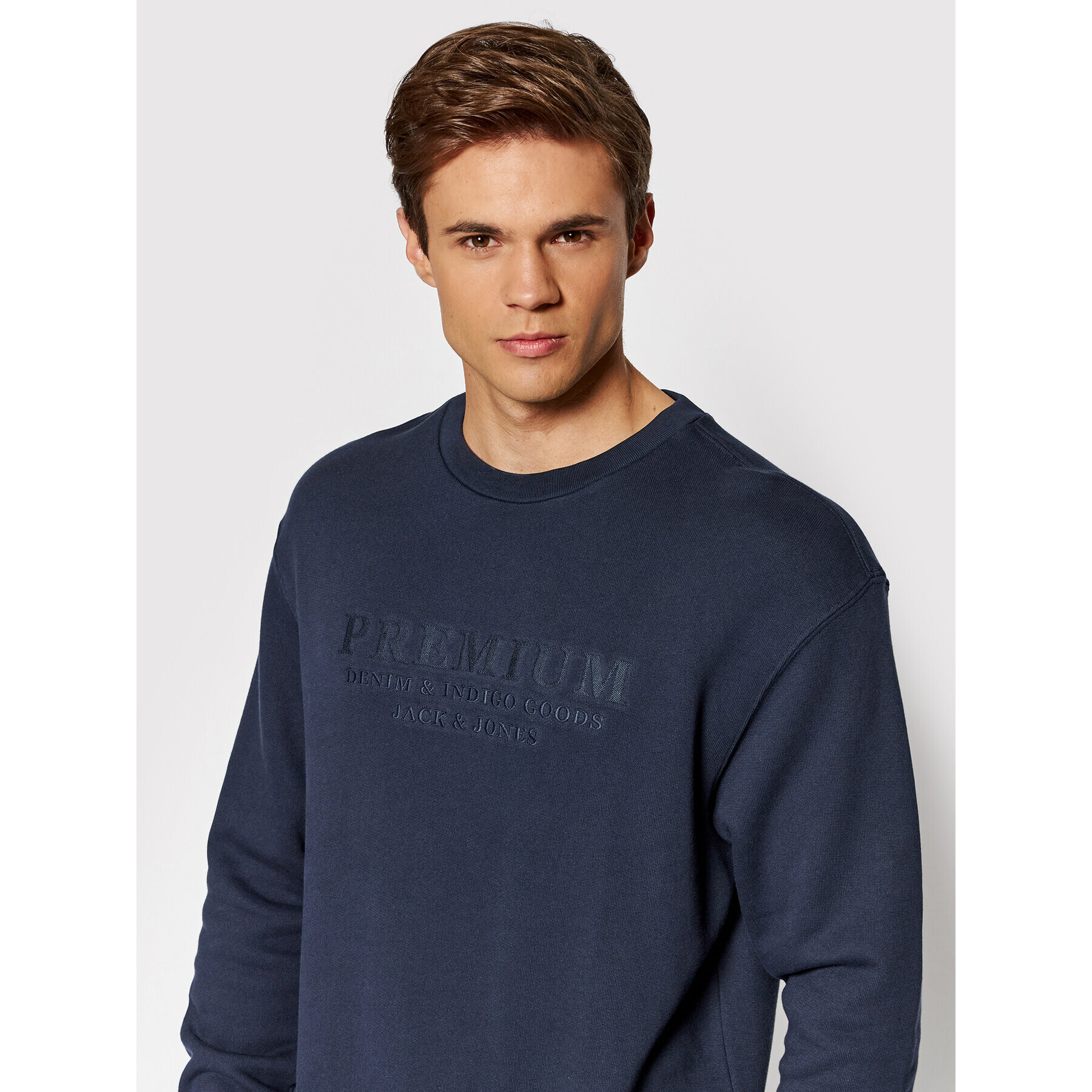 Jack&Jones PREMIUM Суитшърт Blu Frank 12193779 Тъмносин Regular Fit - Pepit.bg