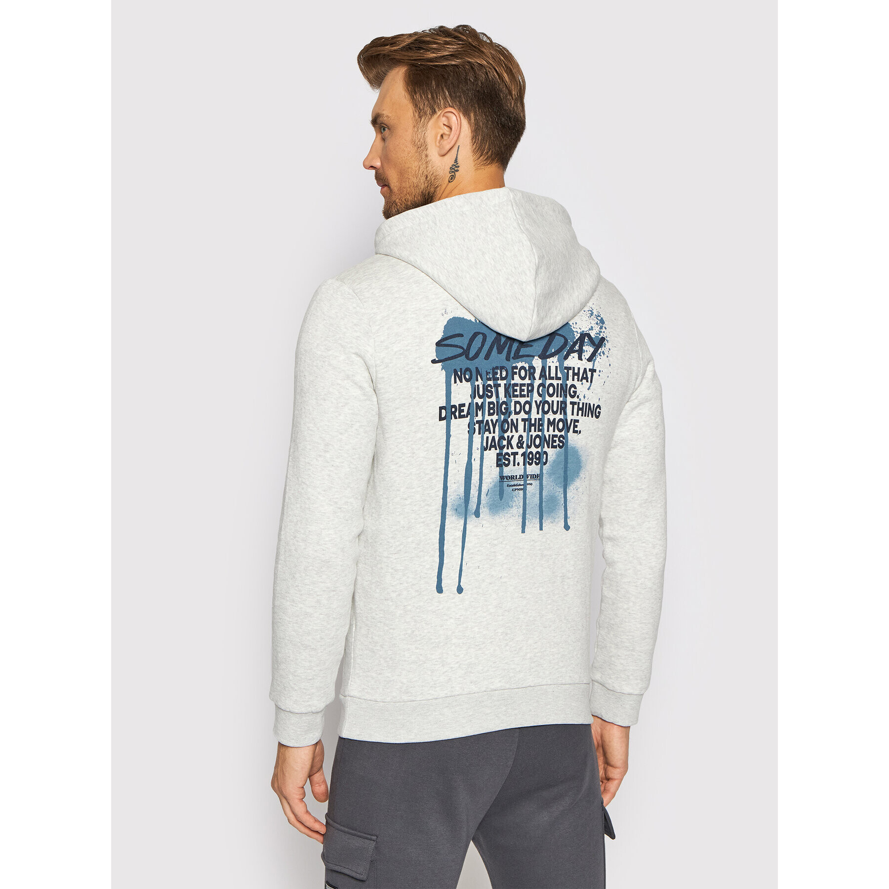 Jack&Jones Суитшърт Blurry 12193639 Сив Standard Fit - Pepit.bg