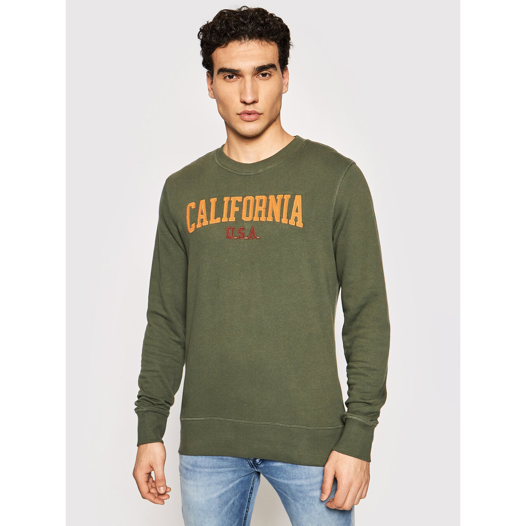 Jack&Jones Суитшърт Bluterence 12183539 Зелен Regular Fit - Pepit.bg