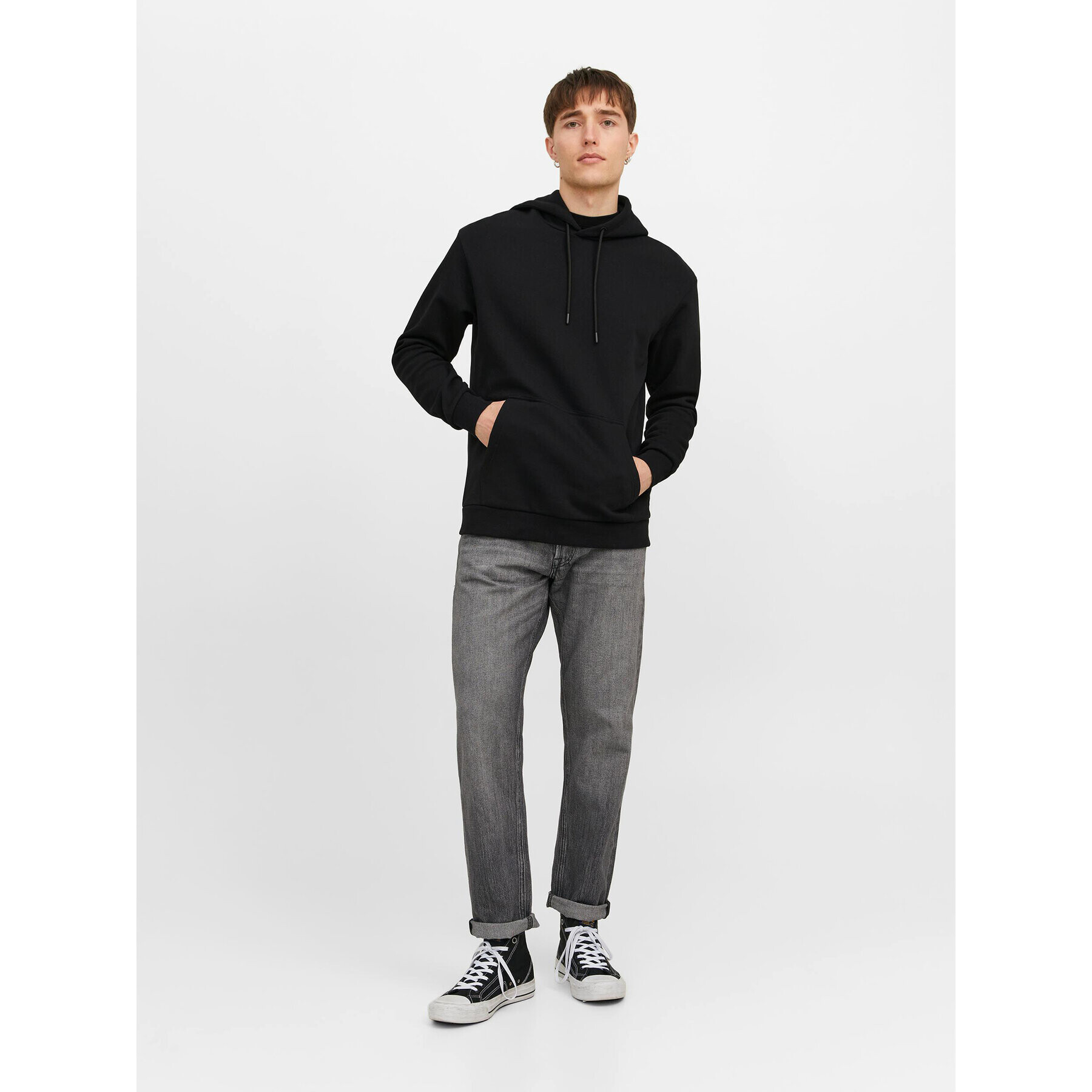 Jack&Jones Суитшърт Bradley 12249340 Черен Relaxed Fit - Pepit.bg