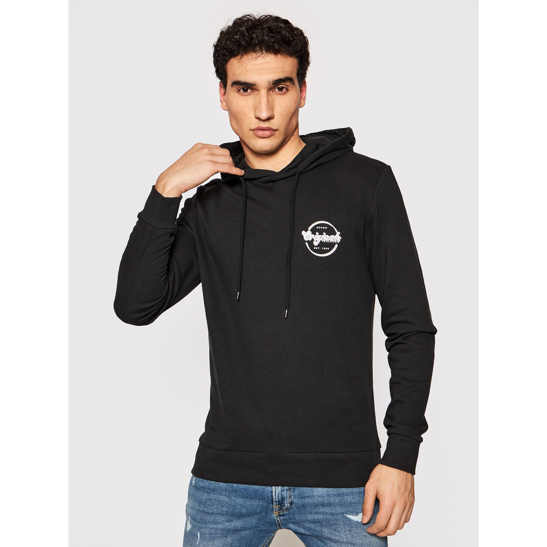 Jack&Jones Суитшърт Brians 12185699 Черен Regular Fit - Pepit.bg