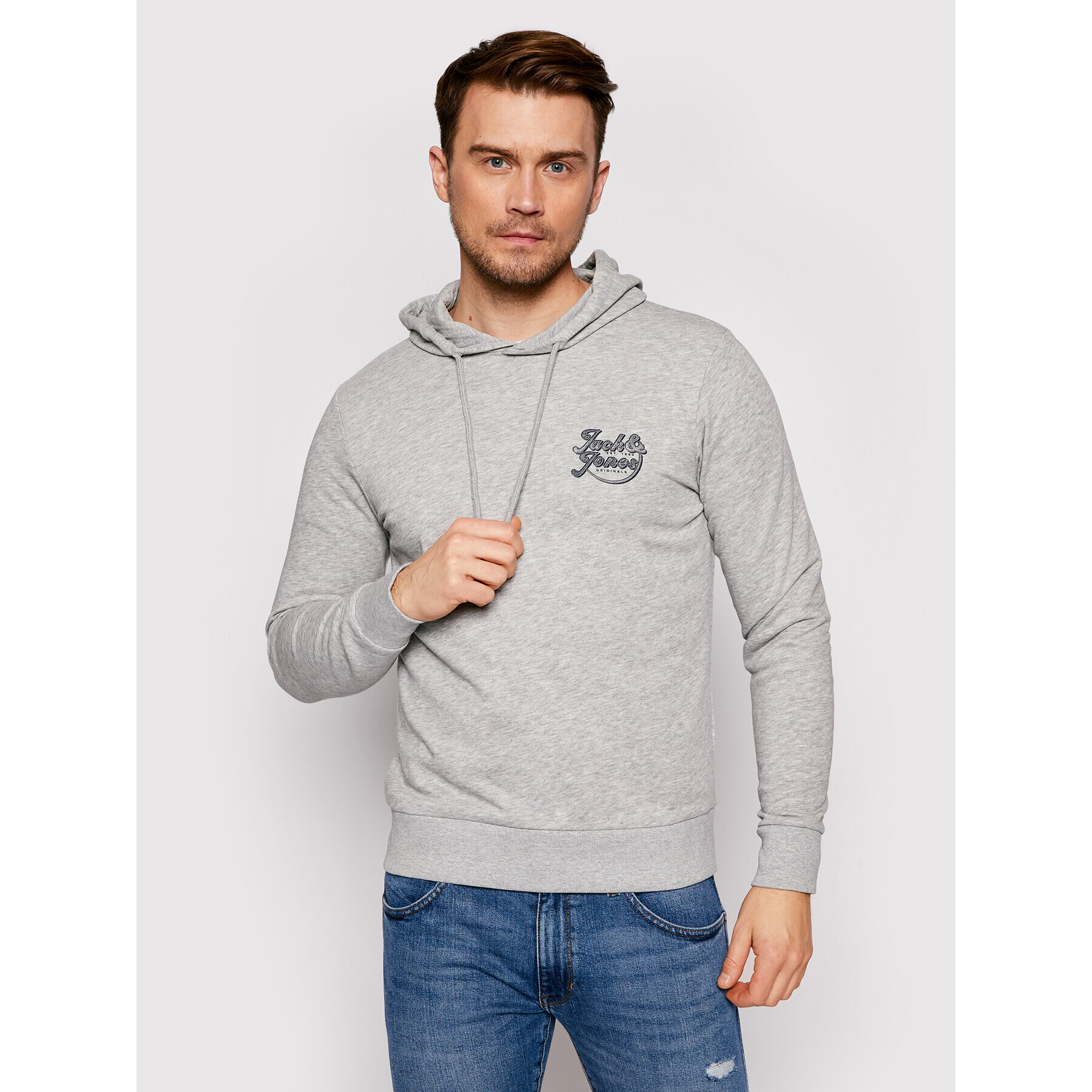 Jack&Jones Суитшърт Brians 12185699 Сив Regular Fit - Pepit.bg