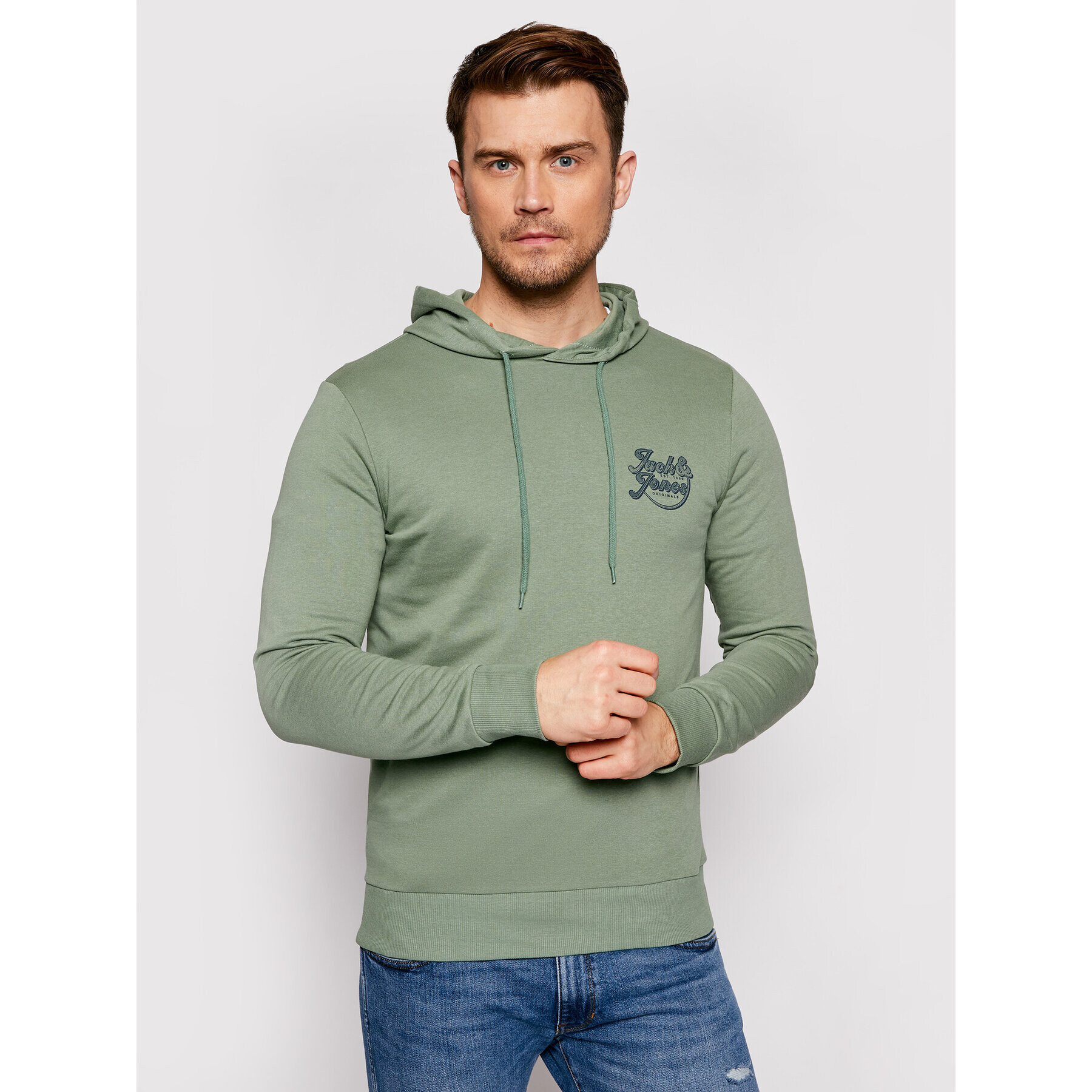 Jack&Jones Суитшърт Brians 12185699 Зелен Regular Fit - Pepit.bg