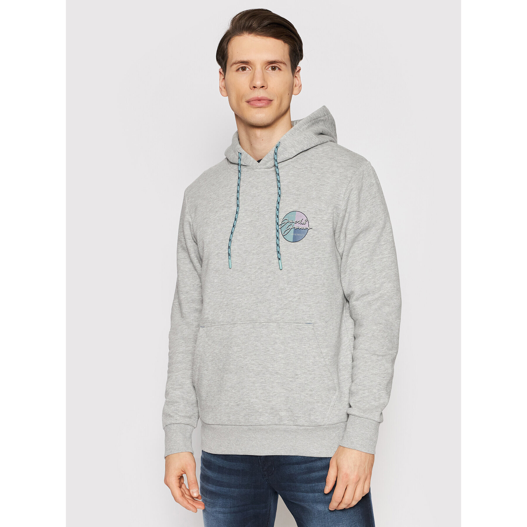 Jack&Jones Суитшърт Bright 12198237 Сив Regular Fit - Pepit.bg