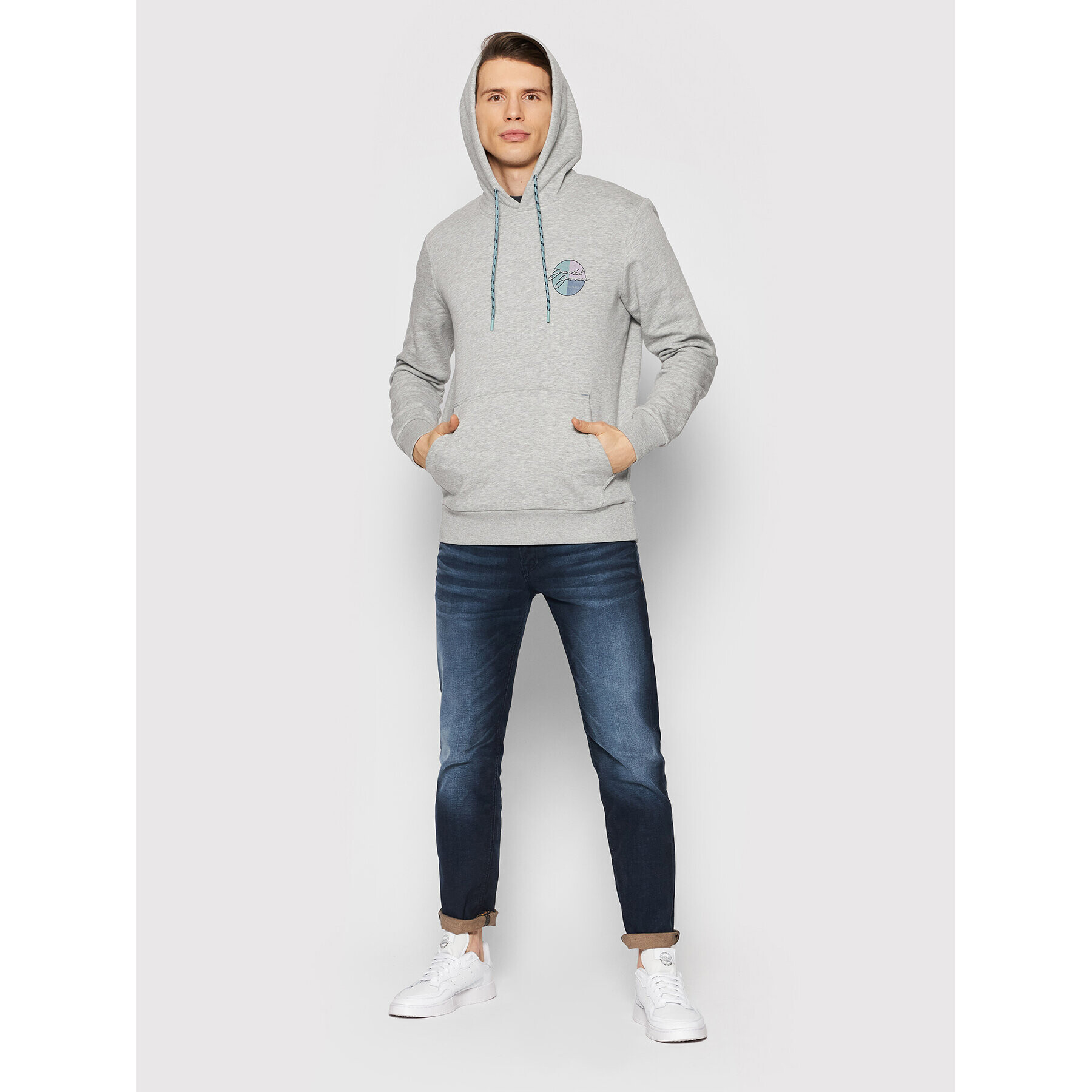 Jack&Jones Суитшърт Bright 12198237 Сив Regular Fit - Pepit.bg