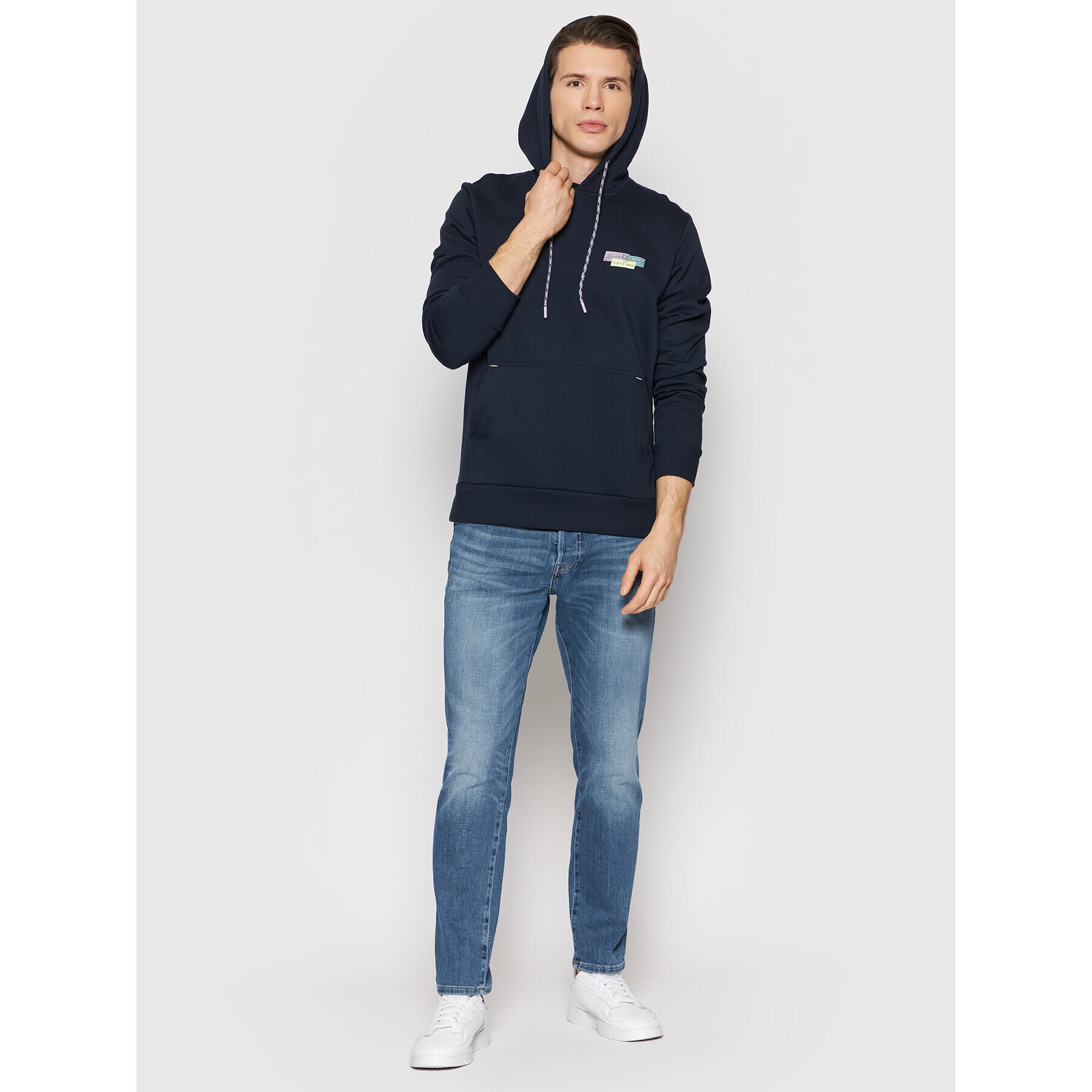 Jack&Jones Суитшърт Bright 12198237 Тъмносин Regular Fit - Pepit.bg