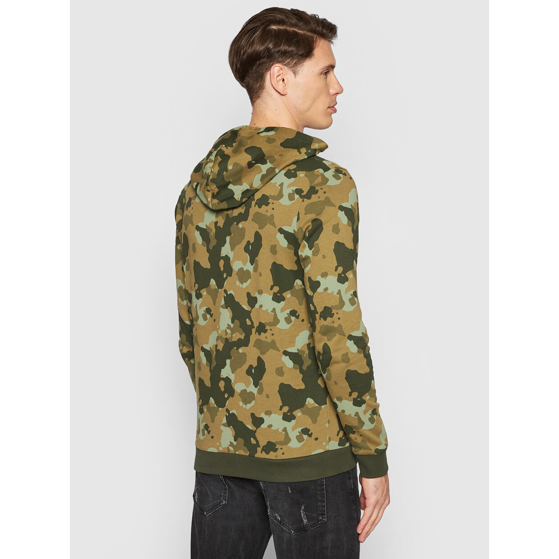 Jack&Jones Суитшърт Camo 12194172 Зелен Regular Fit - Pepit.bg