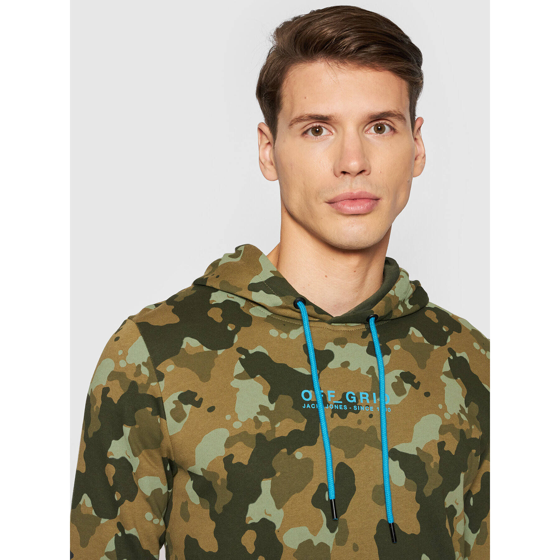 Jack&Jones Суитшърт Camo 12194172 Зелен Regular Fit - Pepit.bg