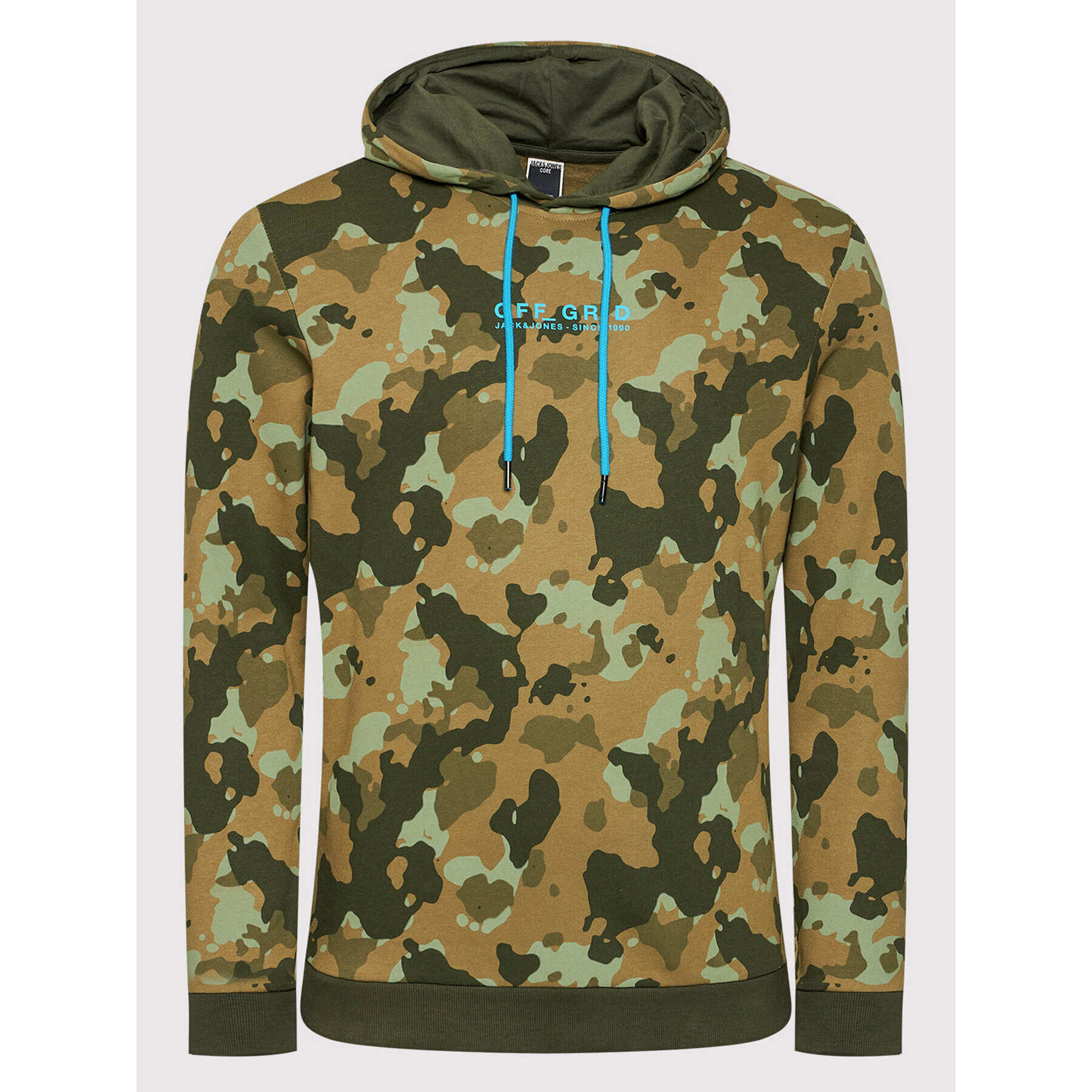 Jack&Jones Суитшърт Camo 12194172 Зелен Regular Fit - Pepit.bg