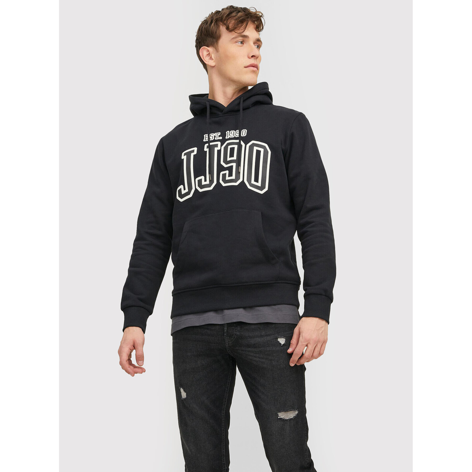 Jack&Jones Суитшърт Cemb 12211457 Черен Regular Fit - Pepit.bg