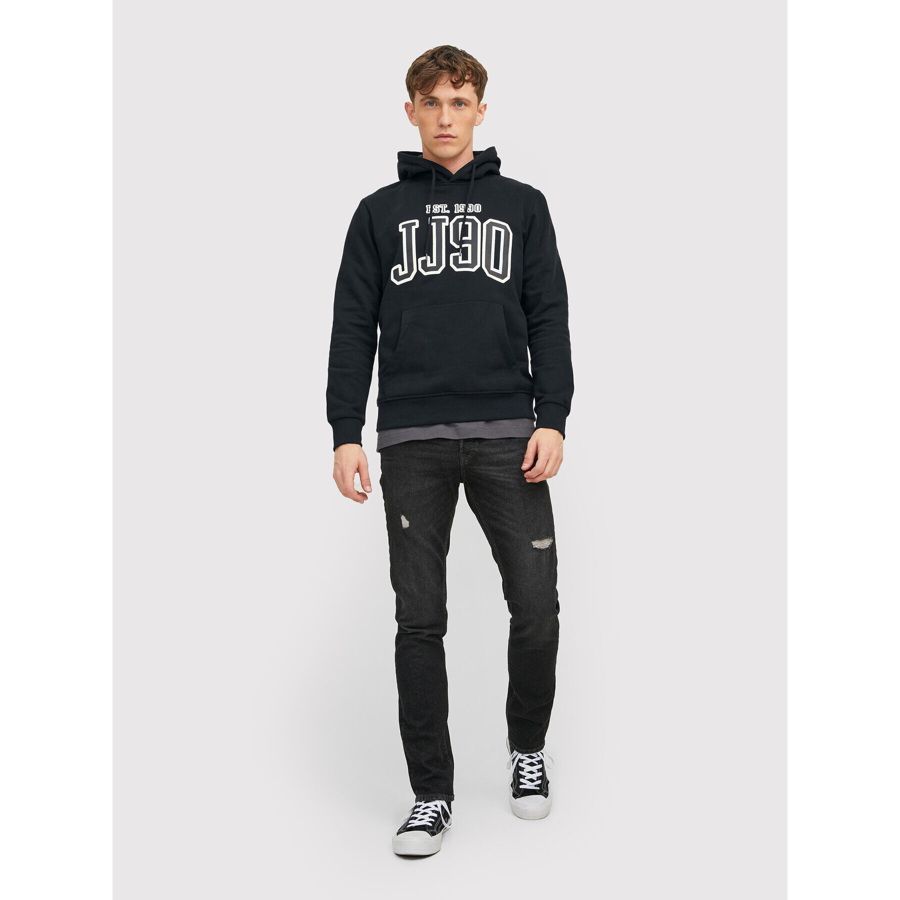 Jack&Jones Суитшърт Cemb 12211457 Черен Regular Fit - Pepit.bg