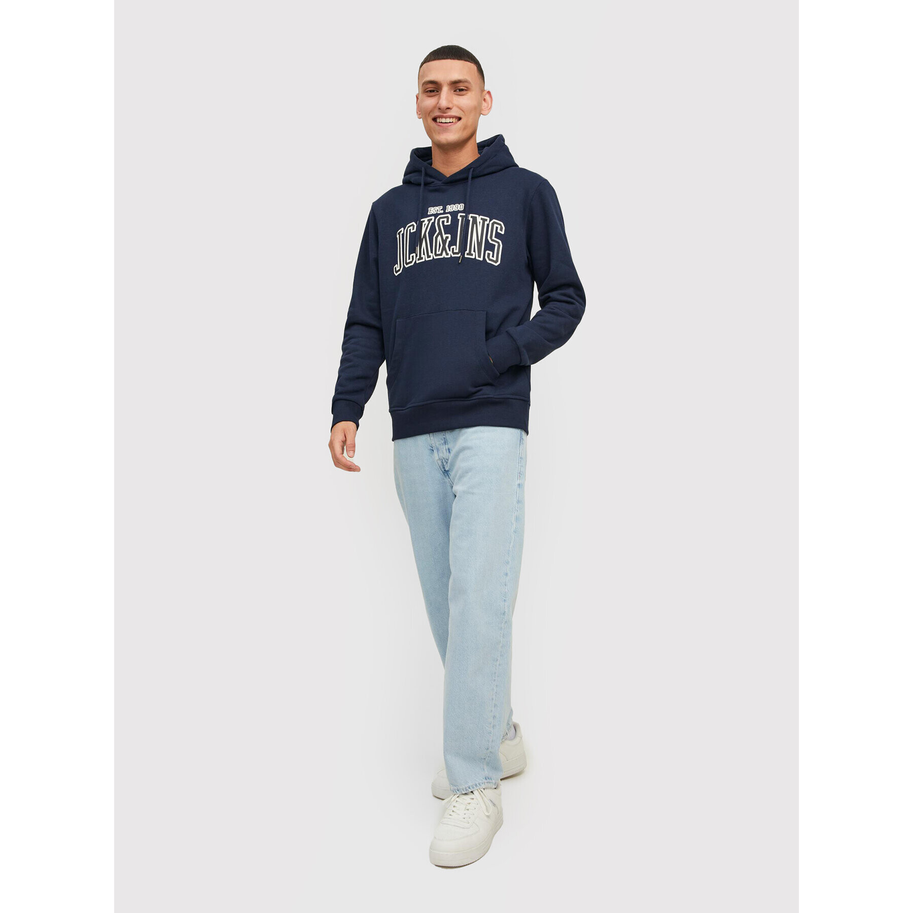 Jack&Jones Суитшърт Cemb 12211457 Тъмносин Regular Fit - Pepit.bg