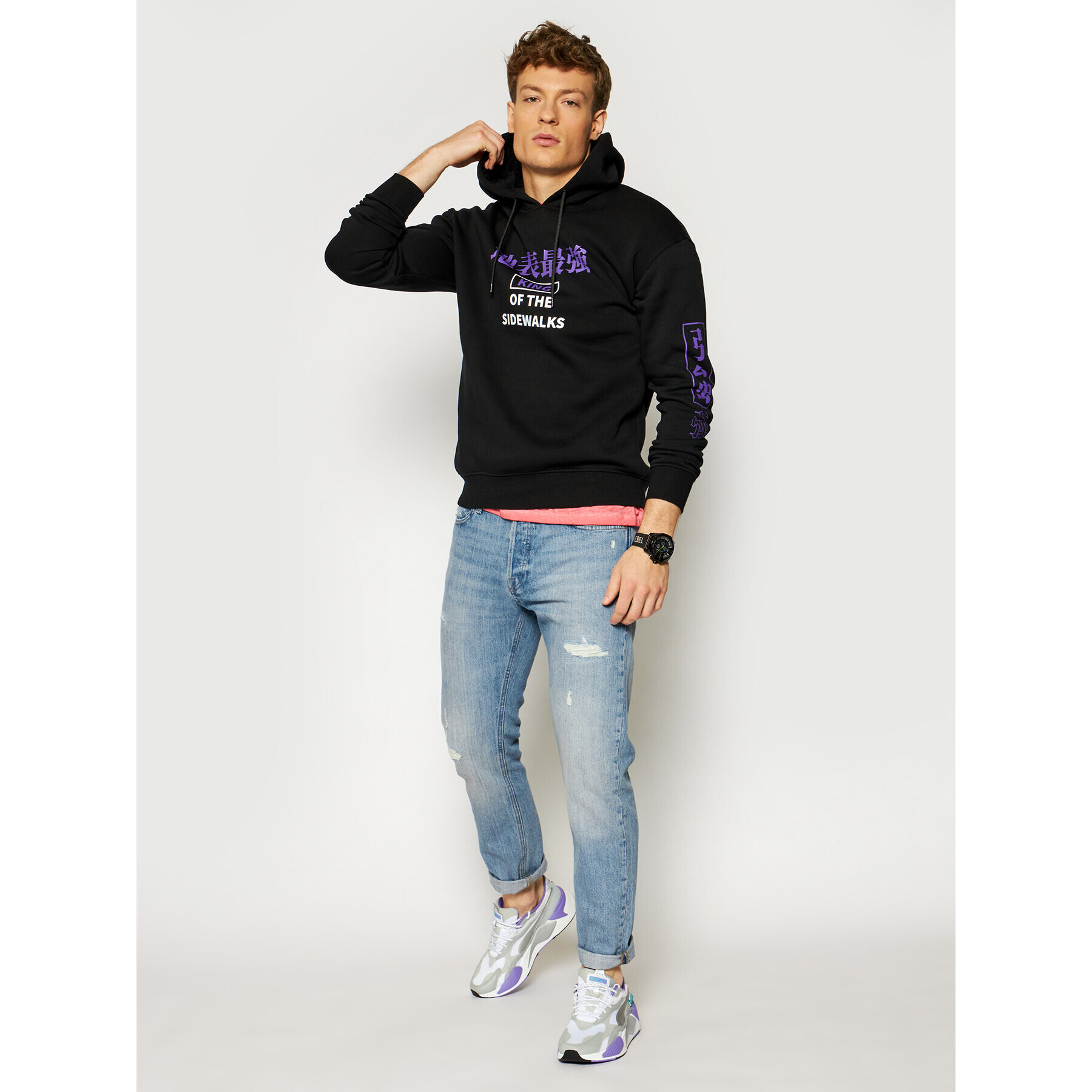 Jack&Jones Суитшърт Chinese 12195261 Черен Relaxed Fit - Pepit.bg