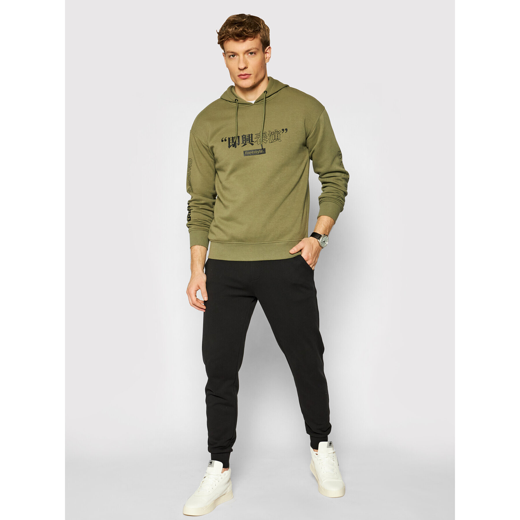 Jack&Jones Суитшърт Chinese 12195261 Зелен Relaxed Fit - Pepit.bg