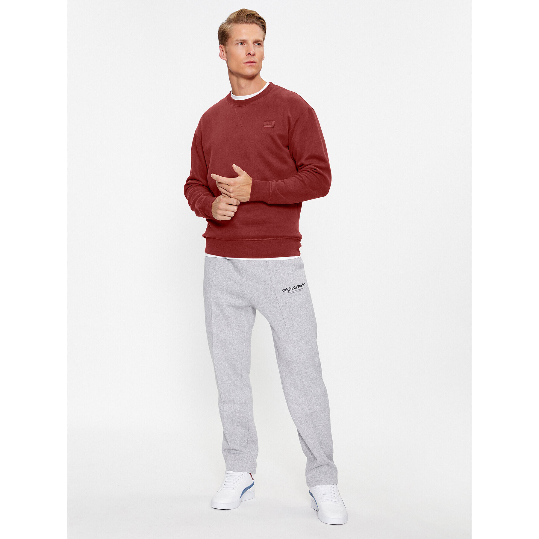 Jack&Jones Суитшърт Classic 12240188 Червен Relaxed Fit - Pepit.bg