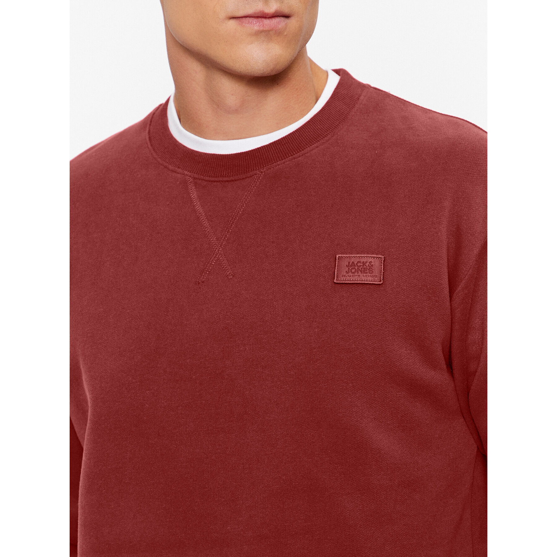 Jack&Jones Суитшърт Classic 12240188 Червен Relaxed Fit - Pepit.bg