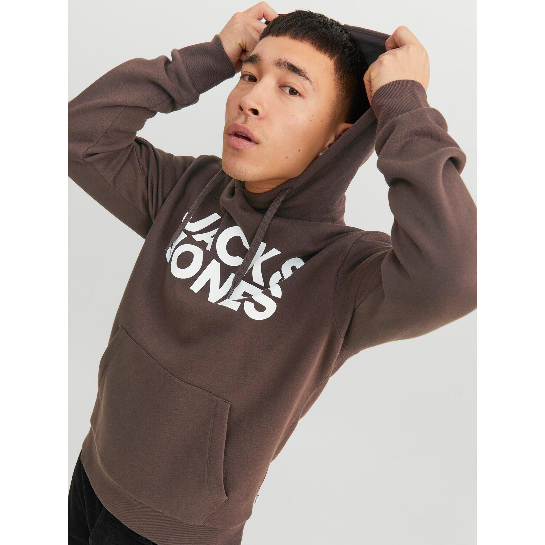 Jack&Jones Суитшърт Corp 12152840 Кафяв Standard Fit - Pepit.bg