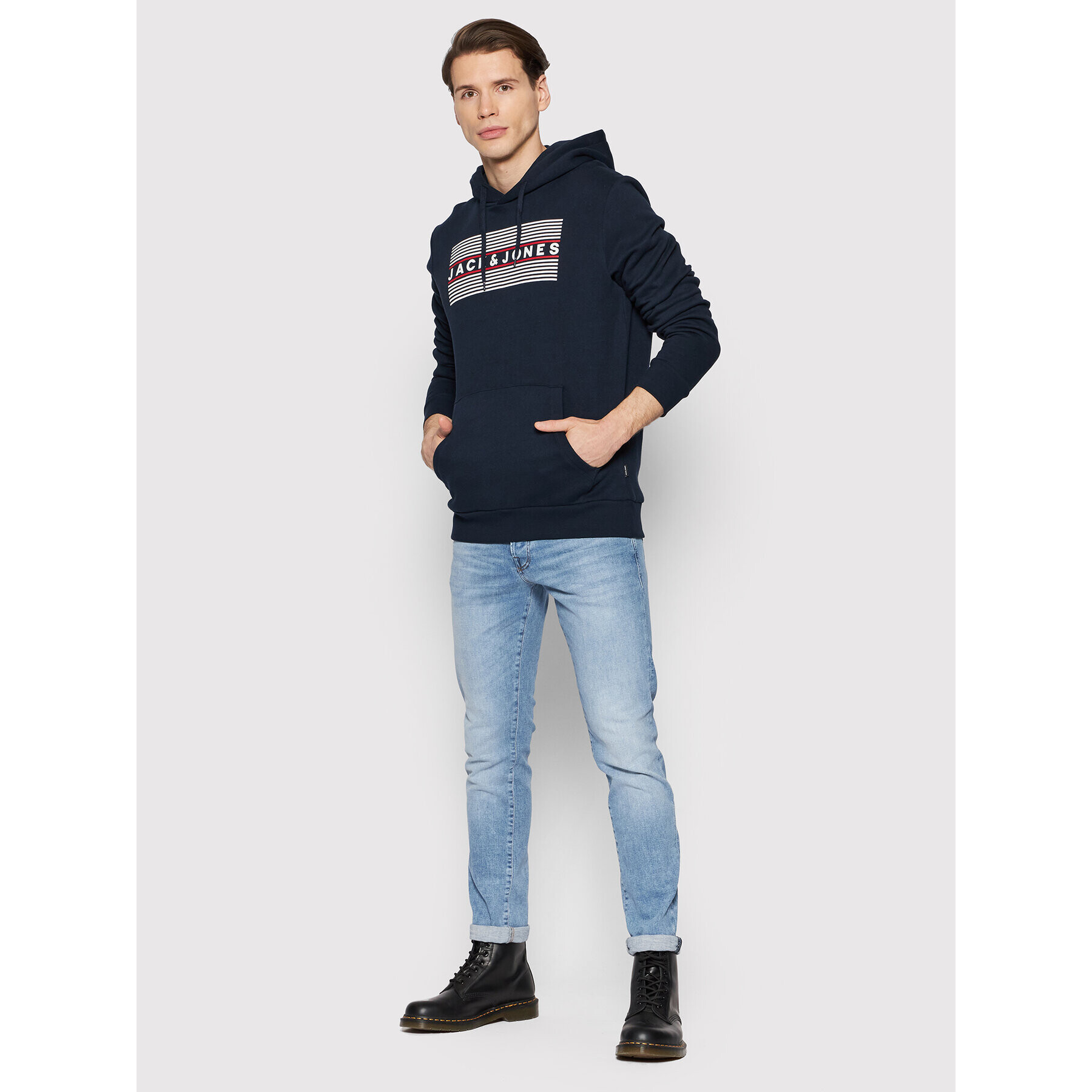 Jack&Jones Суитшърт Corp Logo 12152840 Тъмносин Regular Fit - Pepit.bg