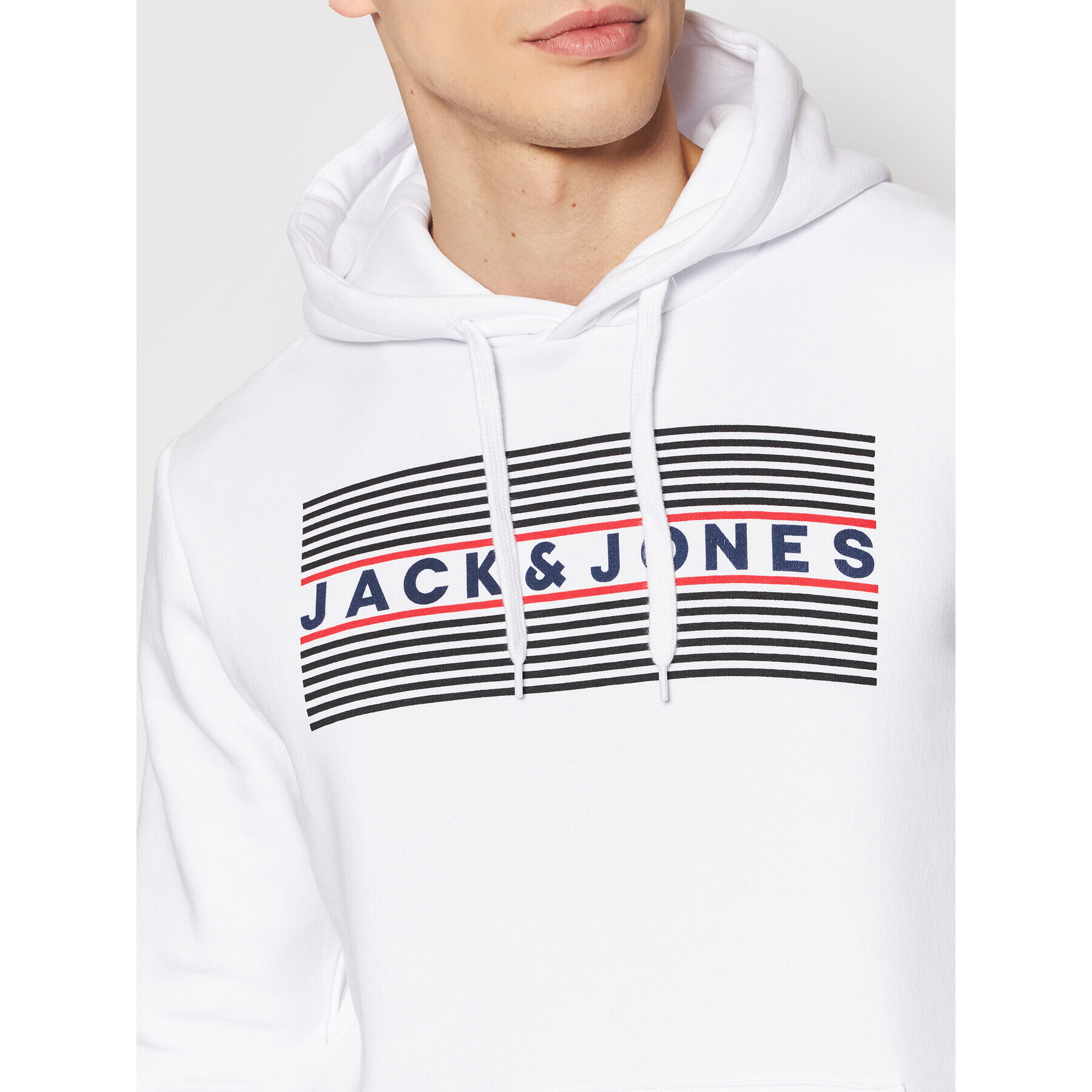 Jack&Jones Суитшърт Corp Logo Sweat 12152840 Бял Regular Fit - Pepit.bg