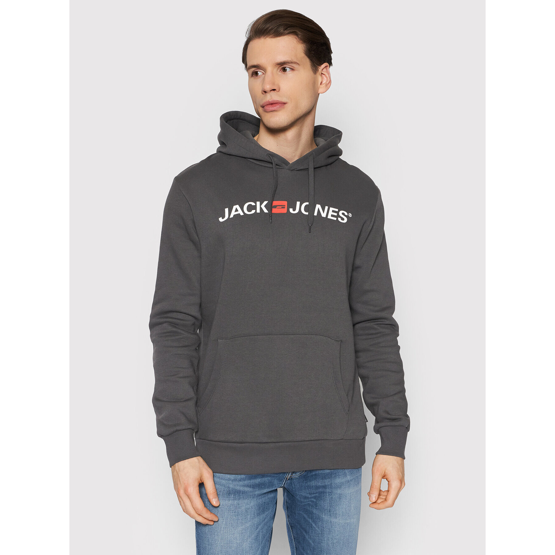 Jack&Jones Суитшърт Corp Old Logo 12137054 Сив Regular Fit - Pepit.bg