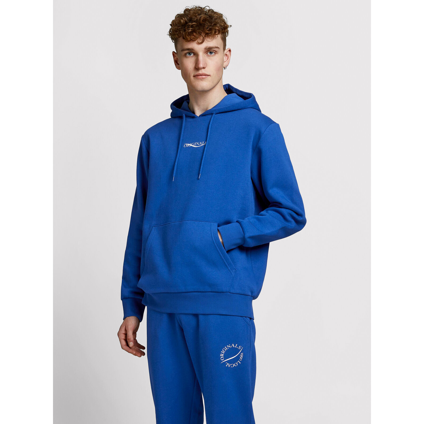 Jack&Jones Суитшърт Elias 12195574 Син Oversize - Pepit.bg