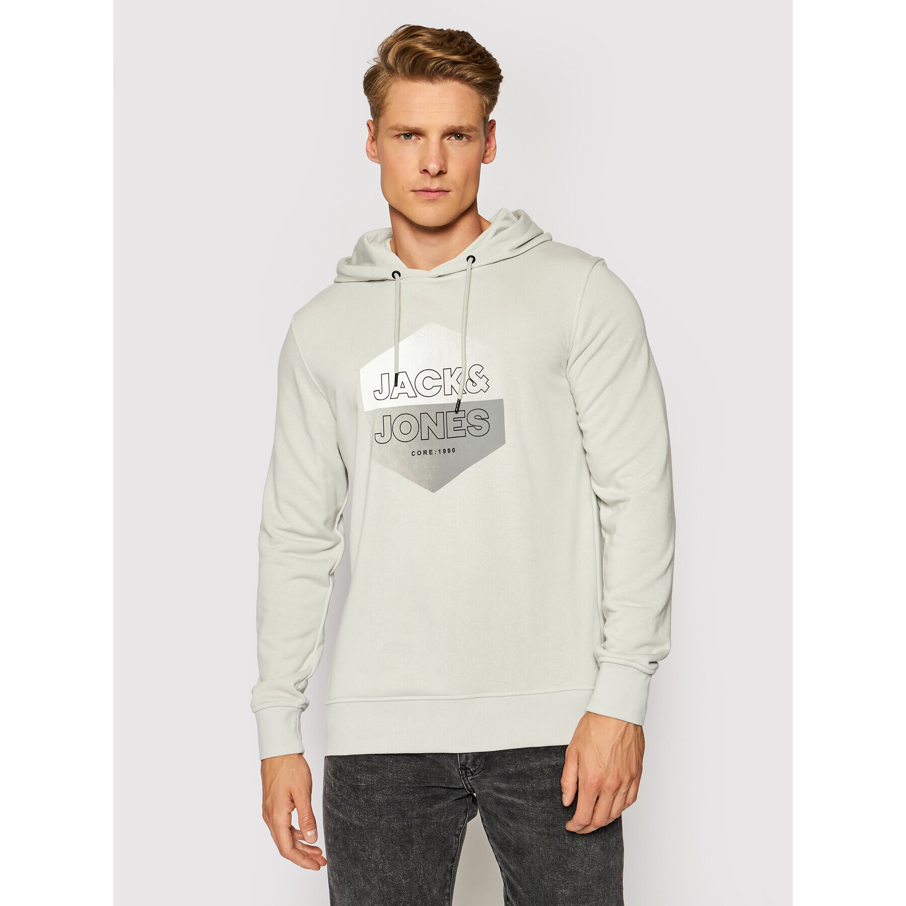 Jack&Jones Суитшърт Fading 12191999 Сив Regular Fit - Pepit.bg