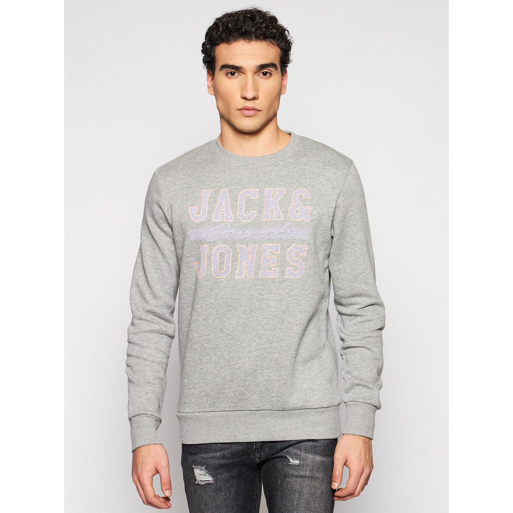 Jack&Jones Суитшърт Faster 12188172 Сив Regular Fit - Pepit.bg