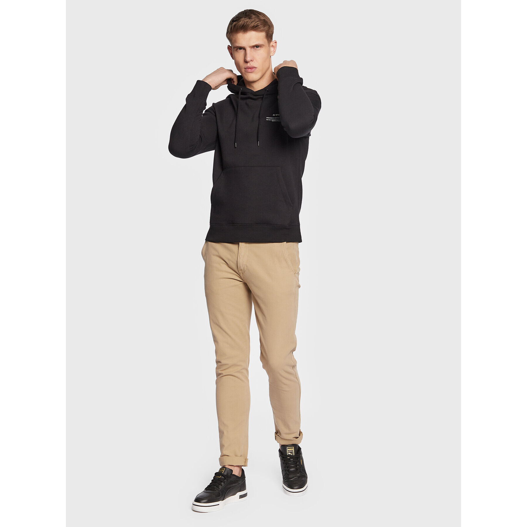 Jack&Jones Суитшърт Felix 12226495 Черен Regular Fit - Pepit.bg