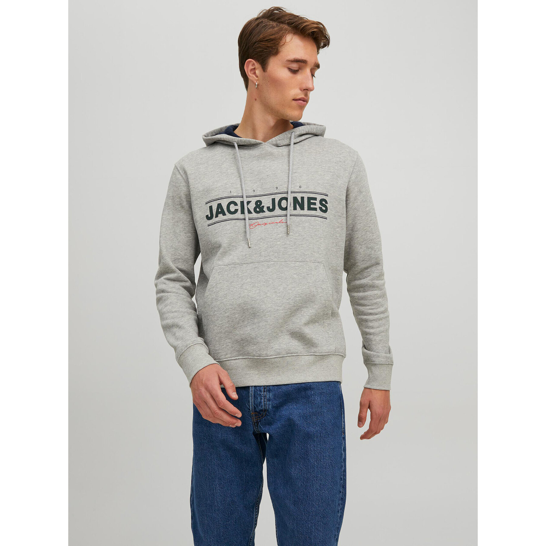 Jack&Jones Суитшърт Friday 12220537 Сив Regular Fit - Pepit.bg