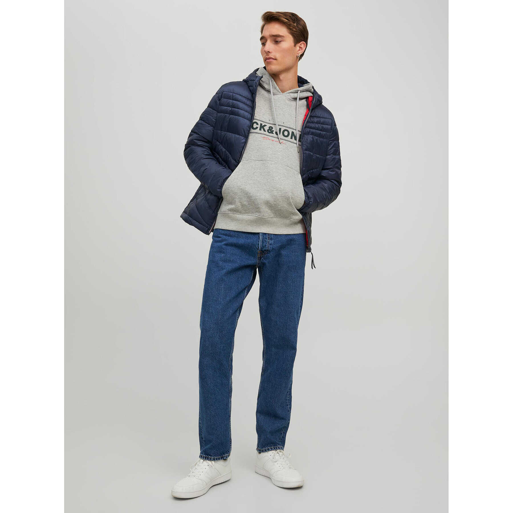 Jack&Jones Суитшърт Friday 12220537 Сив Regular Fit - Pepit.bg