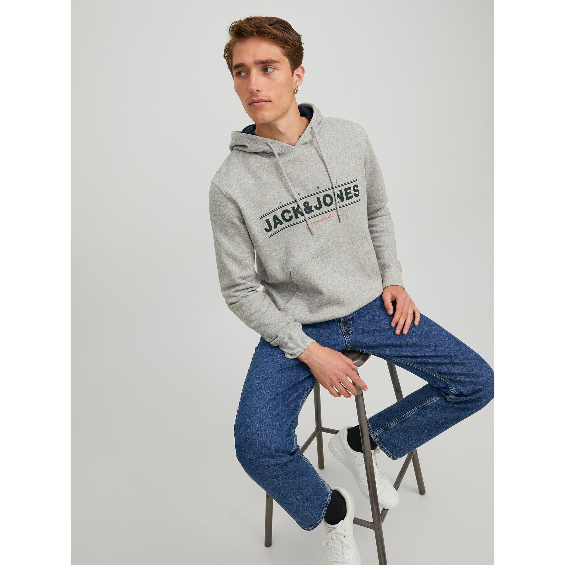 Jack&Jones Суитшърт Friday 12220537 Сив Regular Fit - Pepit.bg