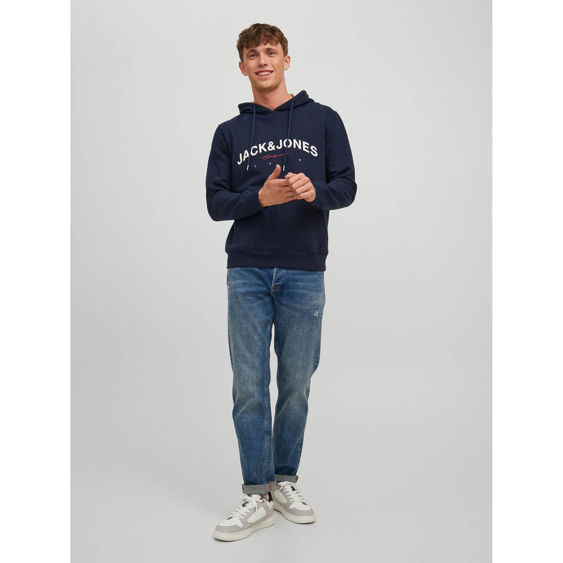 Jack&Jones Суитшърт Friday 12220537 Тъмносин Regular Fit - Pepit.bg