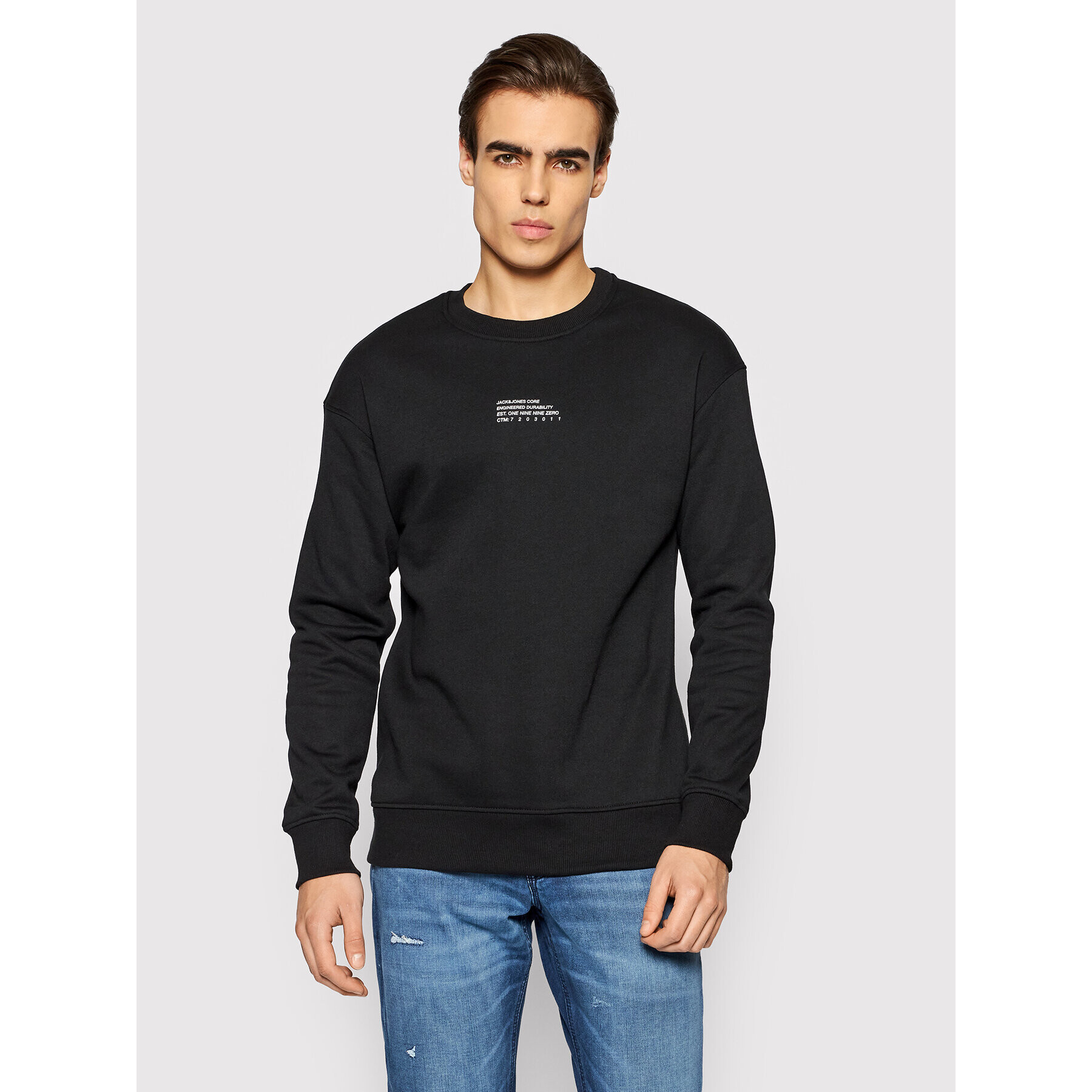 Jack&Jones Суитшърт Globe 12200747 Черен Relaxed Fit - Pepit.bg