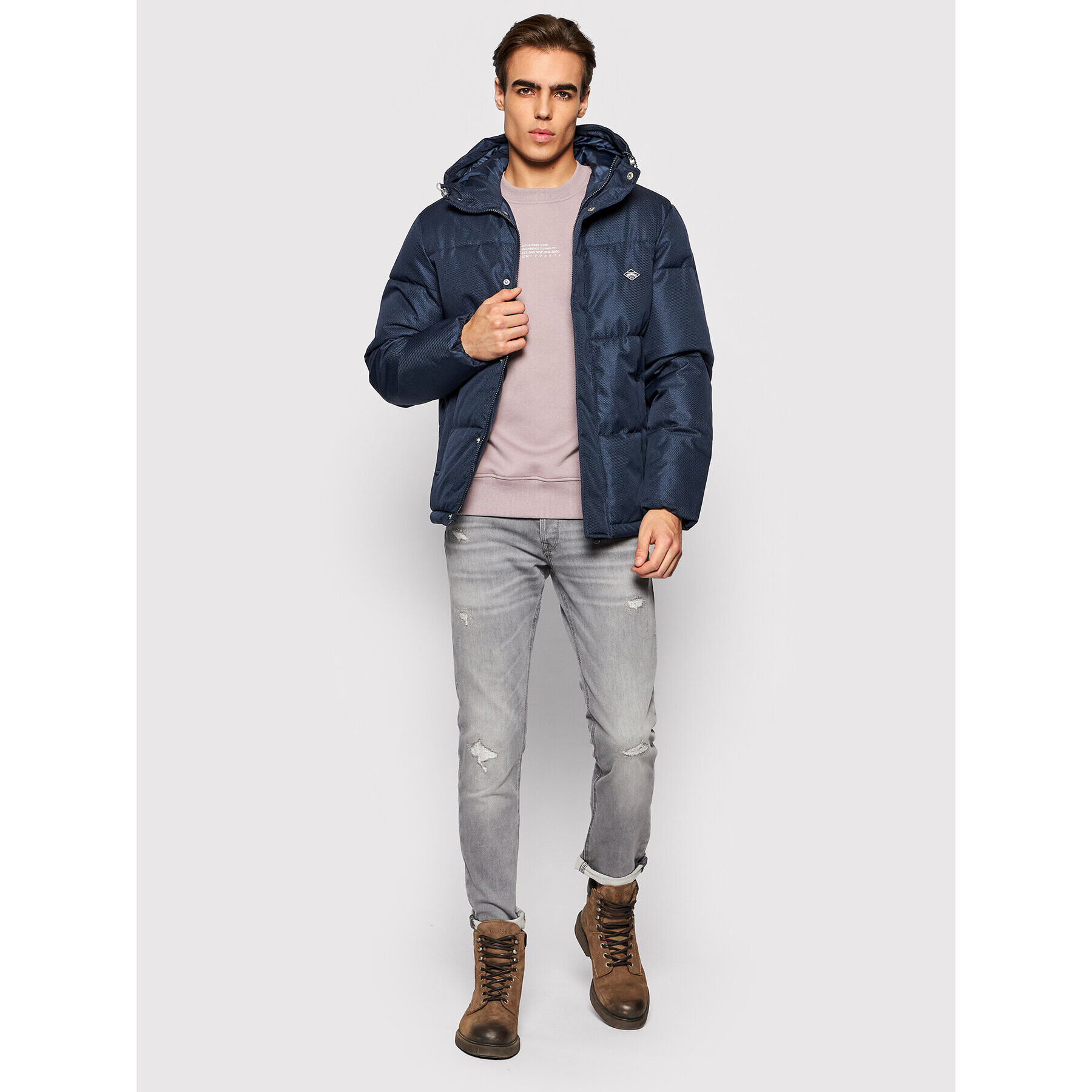 Jack&Jones Суитшърт Globe 12200747 Виолетов Relaxed Fit - Pepit.bg