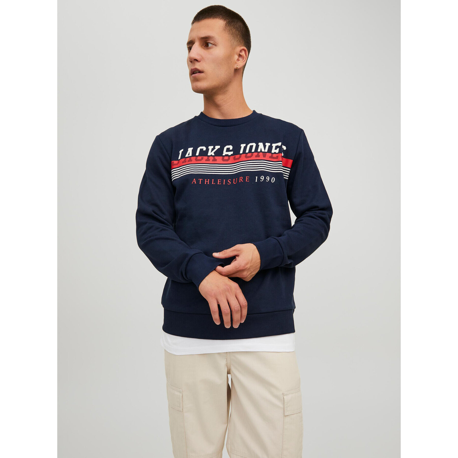 Jack&Jones Суитшърт Iron 12211538 Тъмносин Regular Fit - Pepit.bg