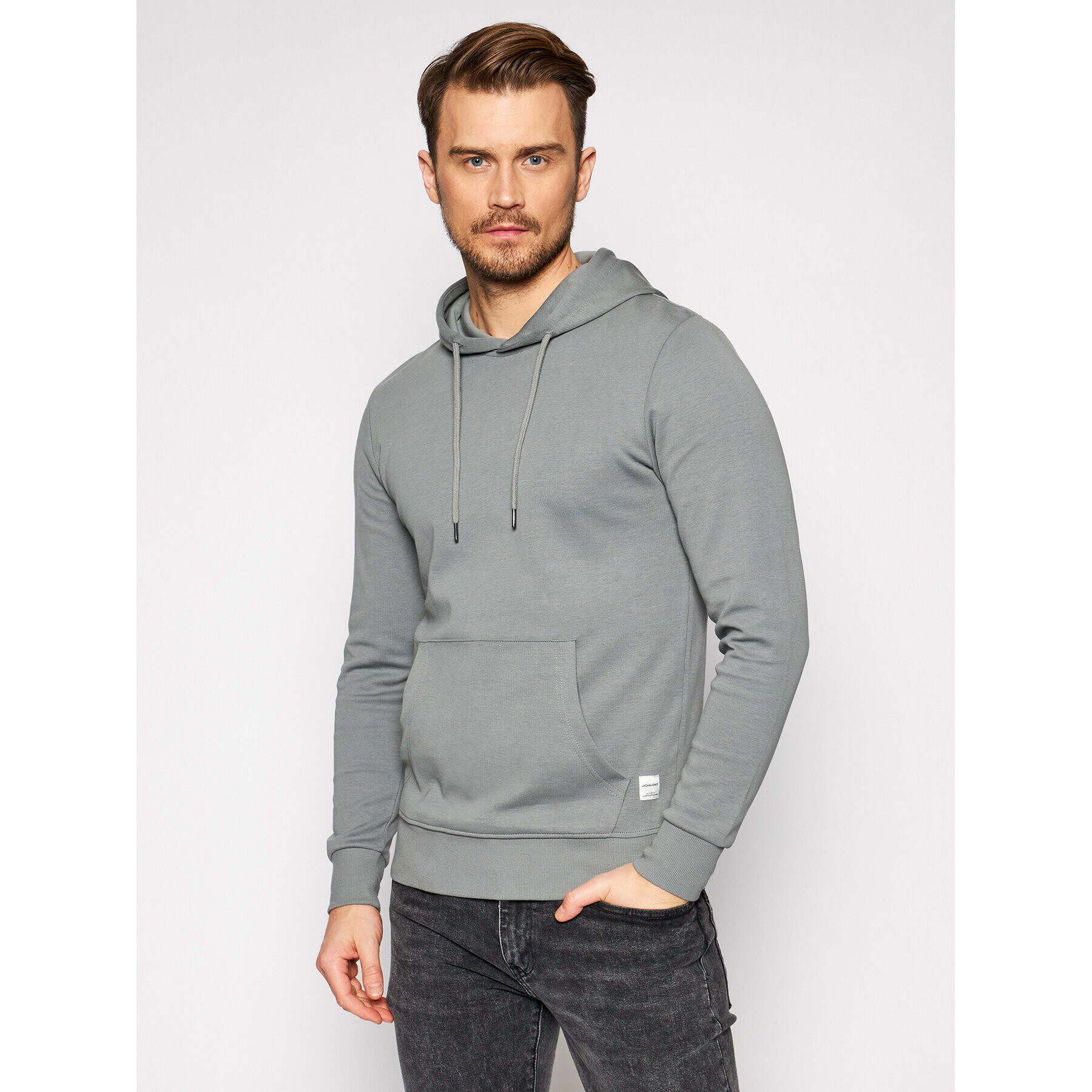 Jack&Jones Суитшърт Basic 12182537 Сив Regular Fit - Pepit.bg