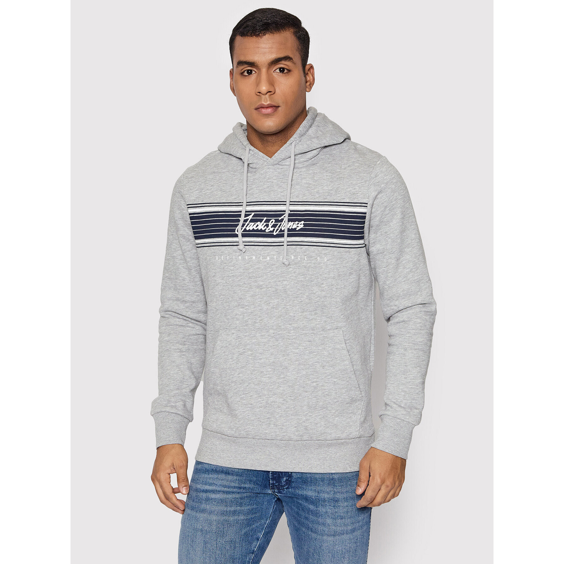 Jack&Jones Суитшърт Leo 12200768 Сив Regular Fit - Pepit.bg