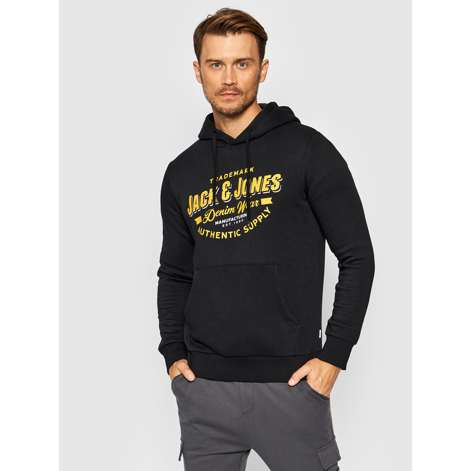 Jack&Jones Суитшърт Logo 12189736 Тъмносин Regular Fit - Pepit.bg