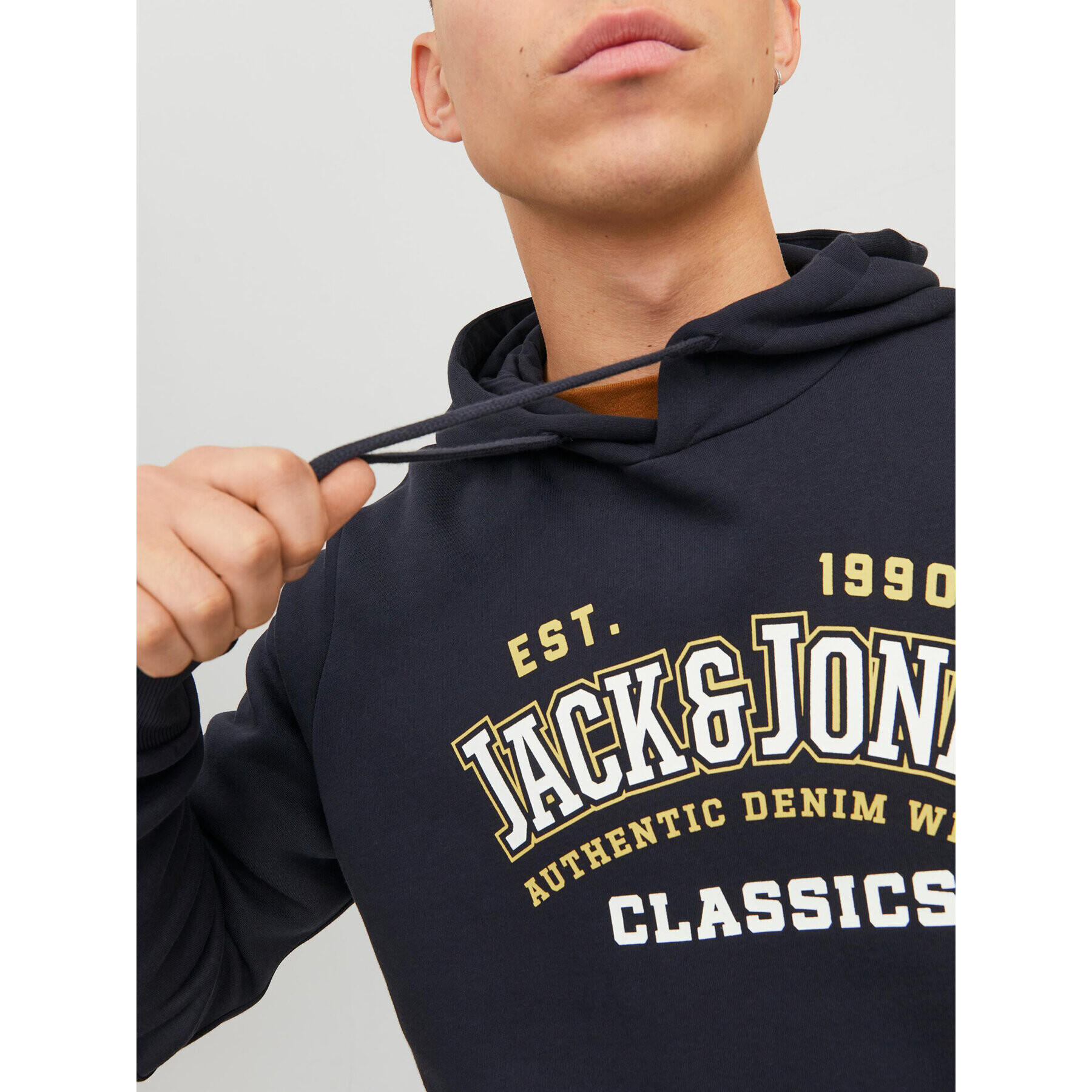 Jack&Jones Суитшърт Logo 12233597 Тъмносин Standard Fit - Pepit.bg