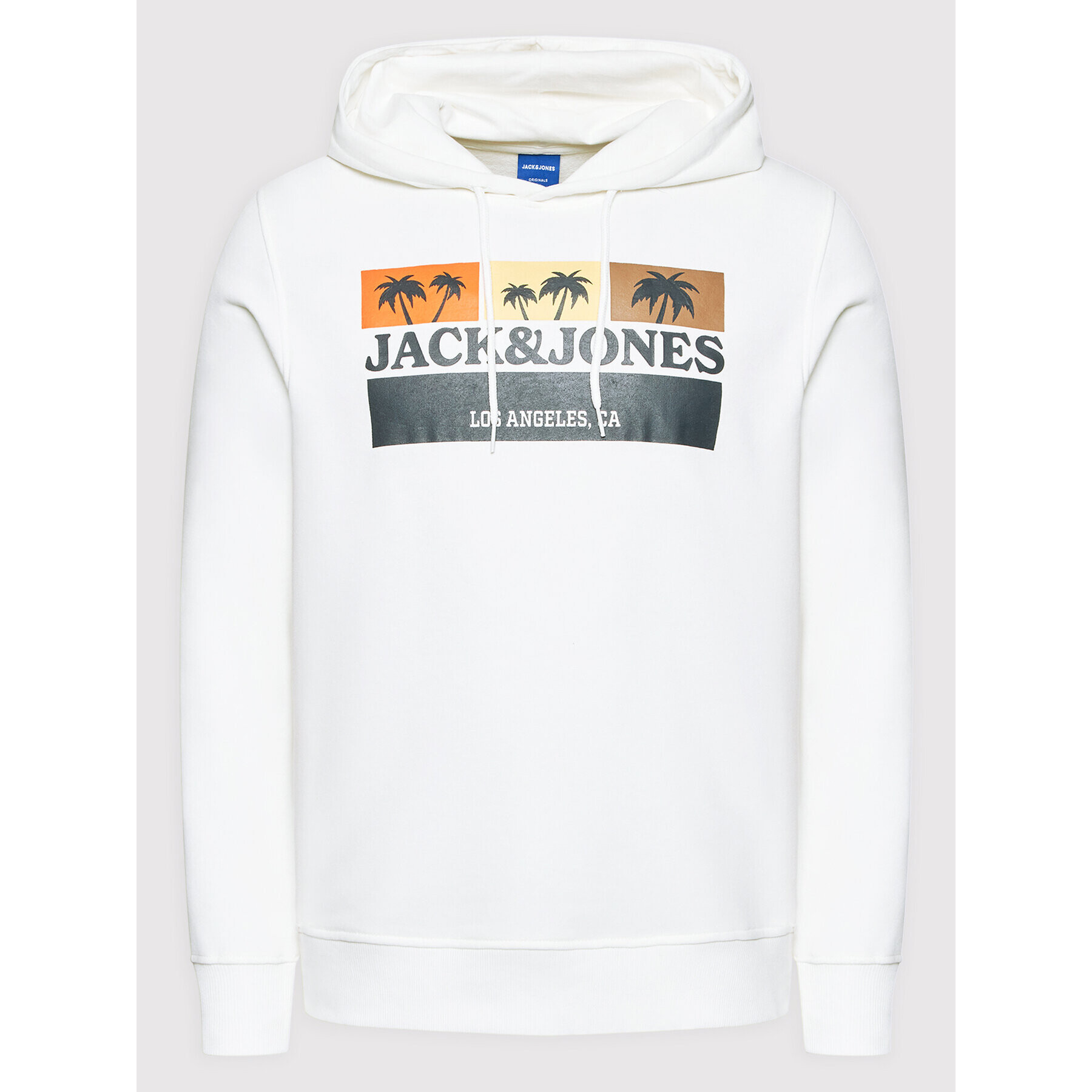 Jack&Jones Суитшърт Malibu Branding 12210075 Бял Regular Fit - Pepit.bg