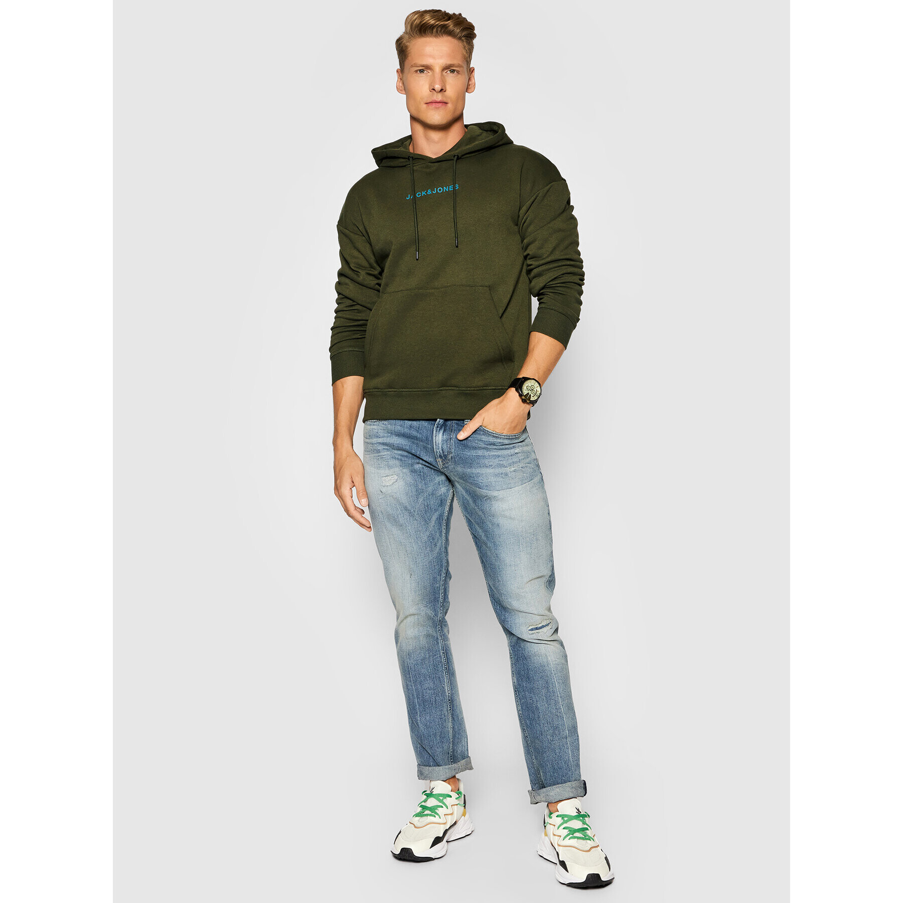 Jack&Jones Суитшърт Marco 12192830 Зелен Relaxed Fit - Pepit.bg