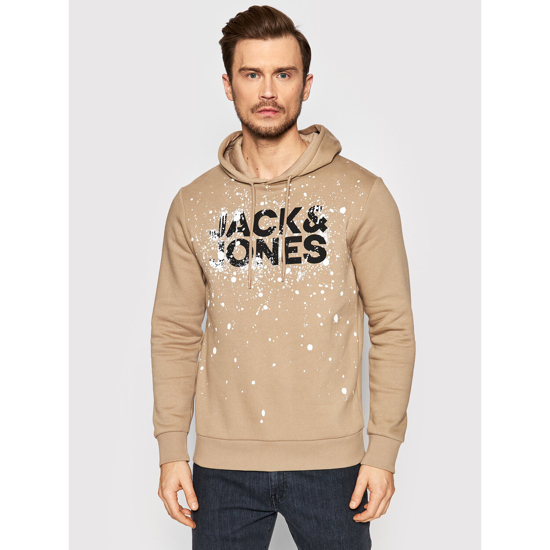 Jack&Jones Суитшърт New Splash 12200462 Бежов Regular Fit - Pepit.bg