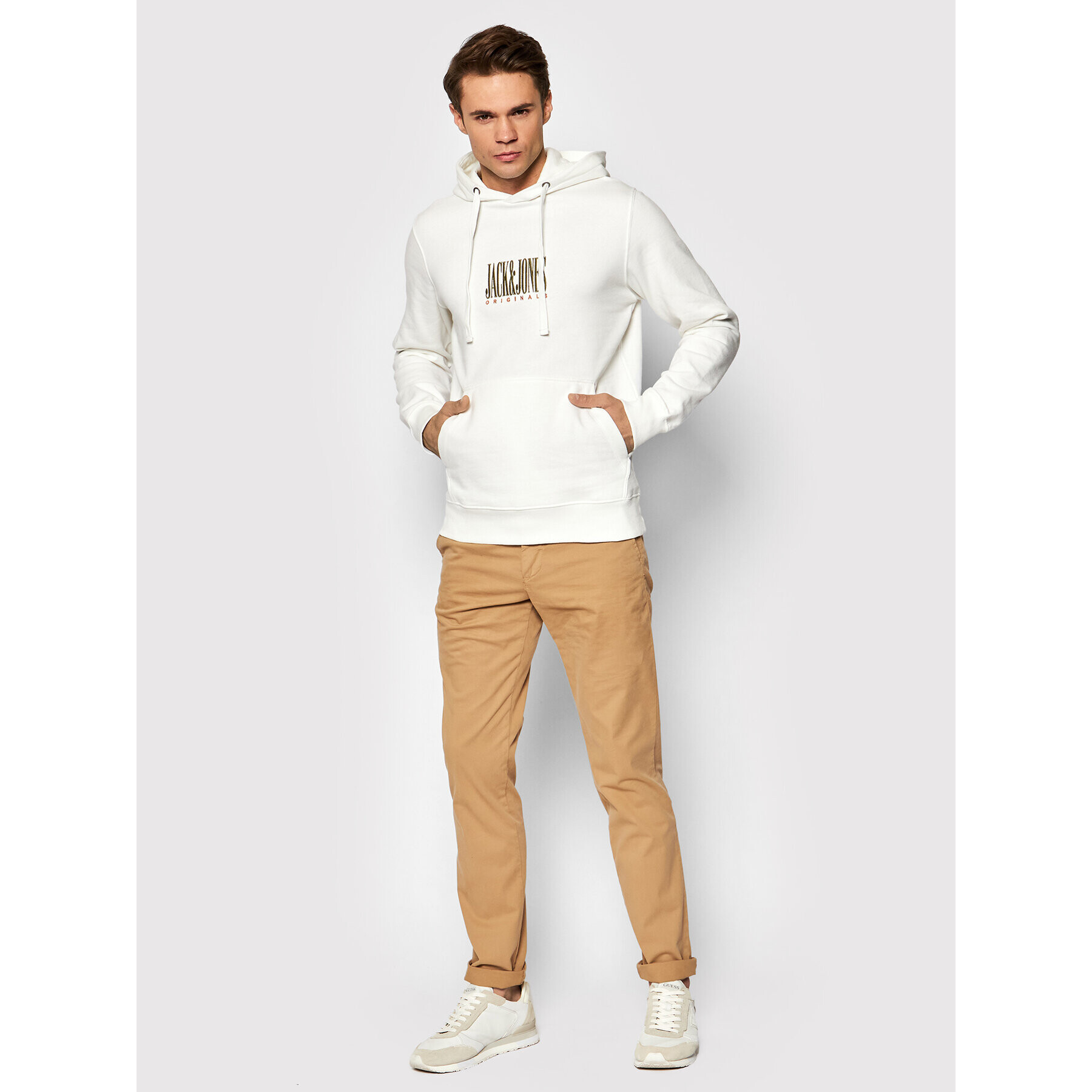 Jack&Jones Суитшърт Nostalgia 12198007 Бял Regular Fit - Pepit.bg