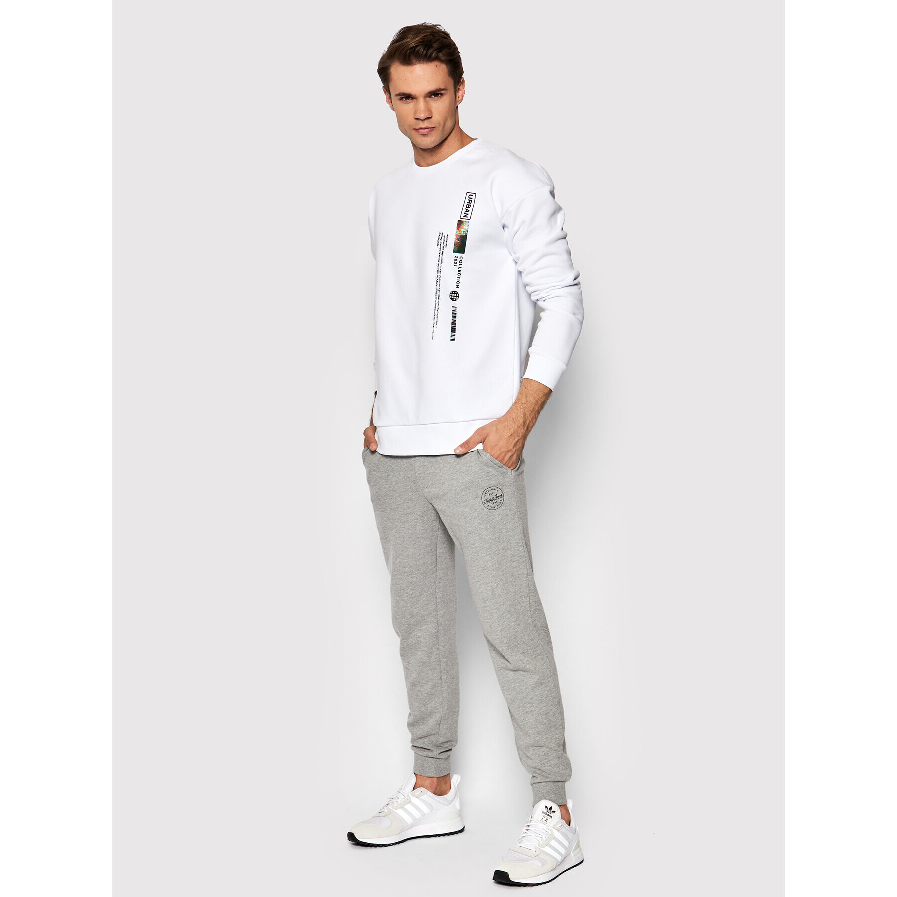 Jack&Jones Суитшърт Playlist 12200660 Бял Relaxed Fit - Pepit.bg