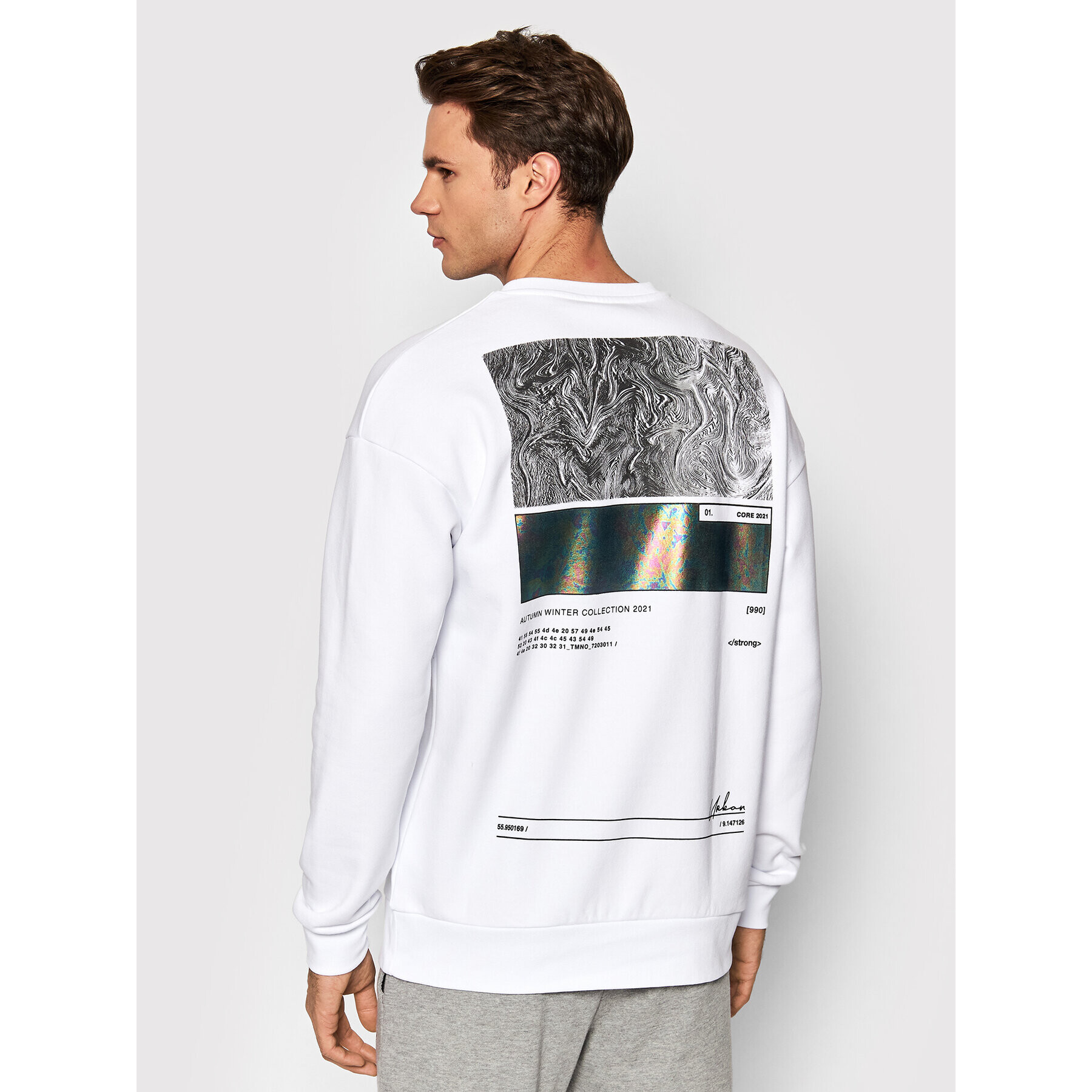 Jack&Jones Суитшърт Playlist 12200660 Бял Relaxed Fit - Pepit.bg