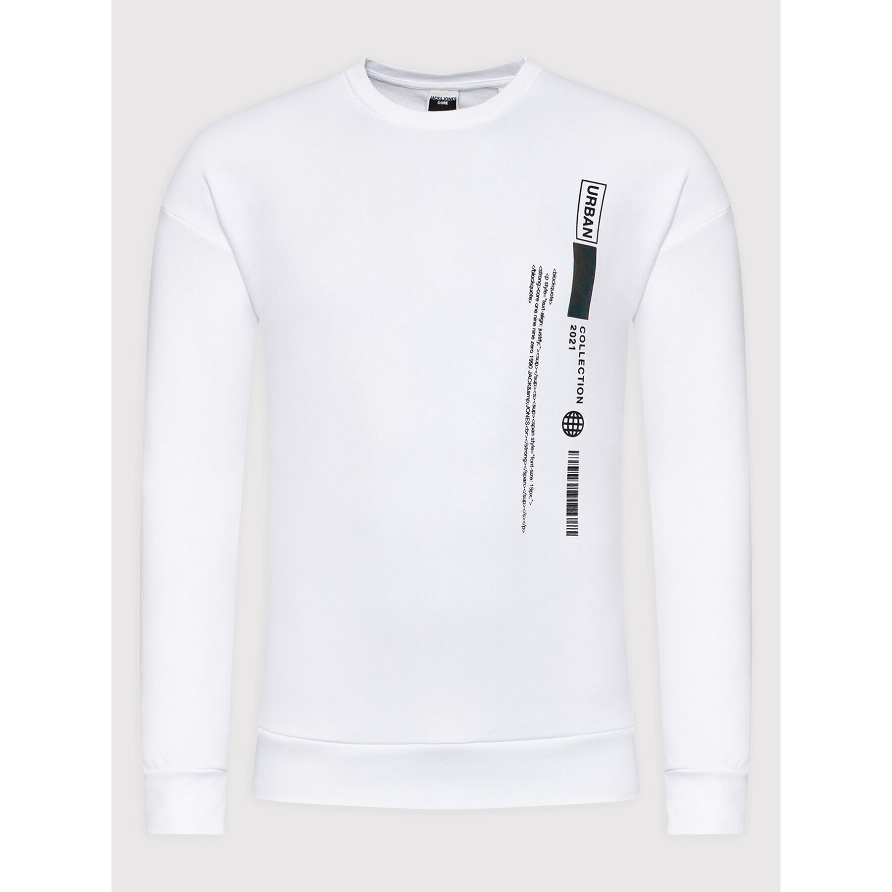 Jack&Jones Суитшърт Playlist 12200660 Бял Relaxed Fit - Pepit.bg
