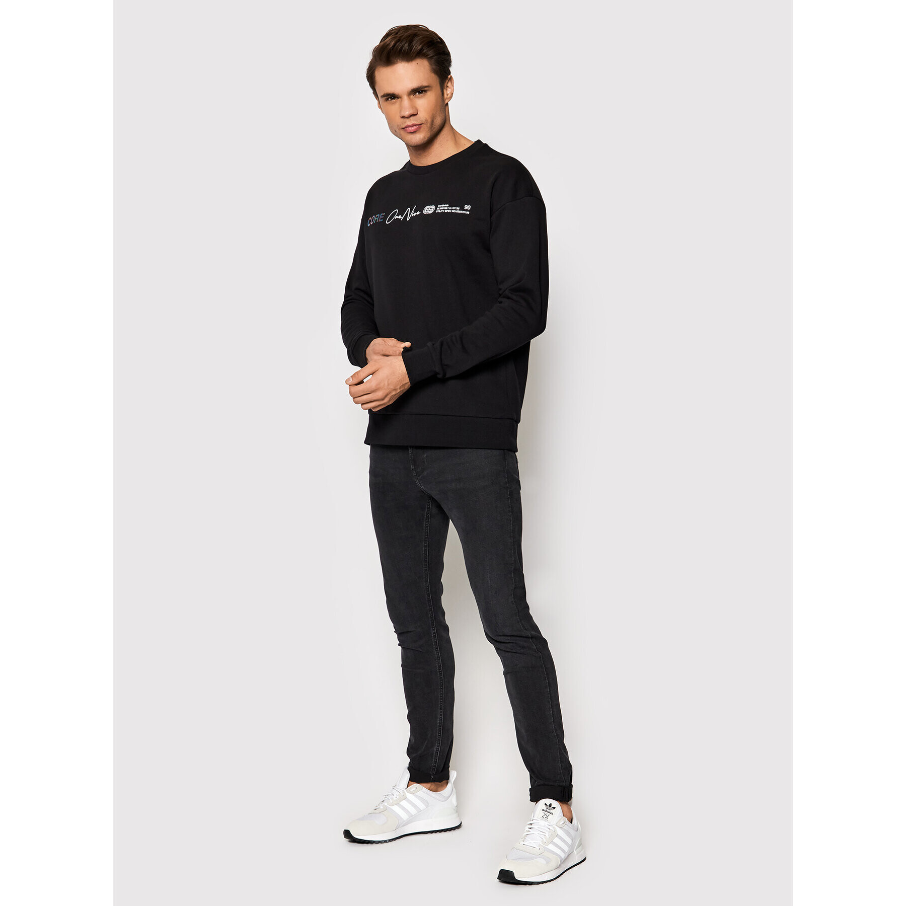 Jack&Jones Суитшърт Playlist 12200660 Черен Relaxed Fit - Pepit.bg