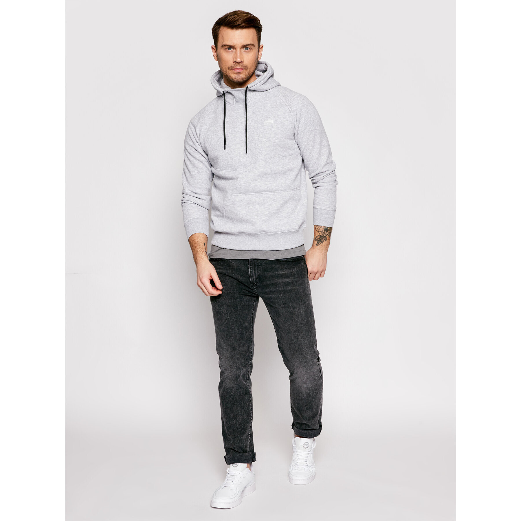 Jack&Jones PREMIUM Суитшърт Ponn 12187221 Сив Regular Fit - Pepit.bg